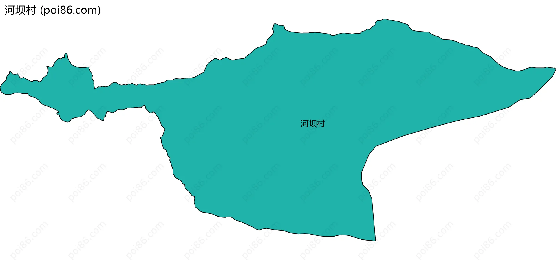 河坝村边界地图