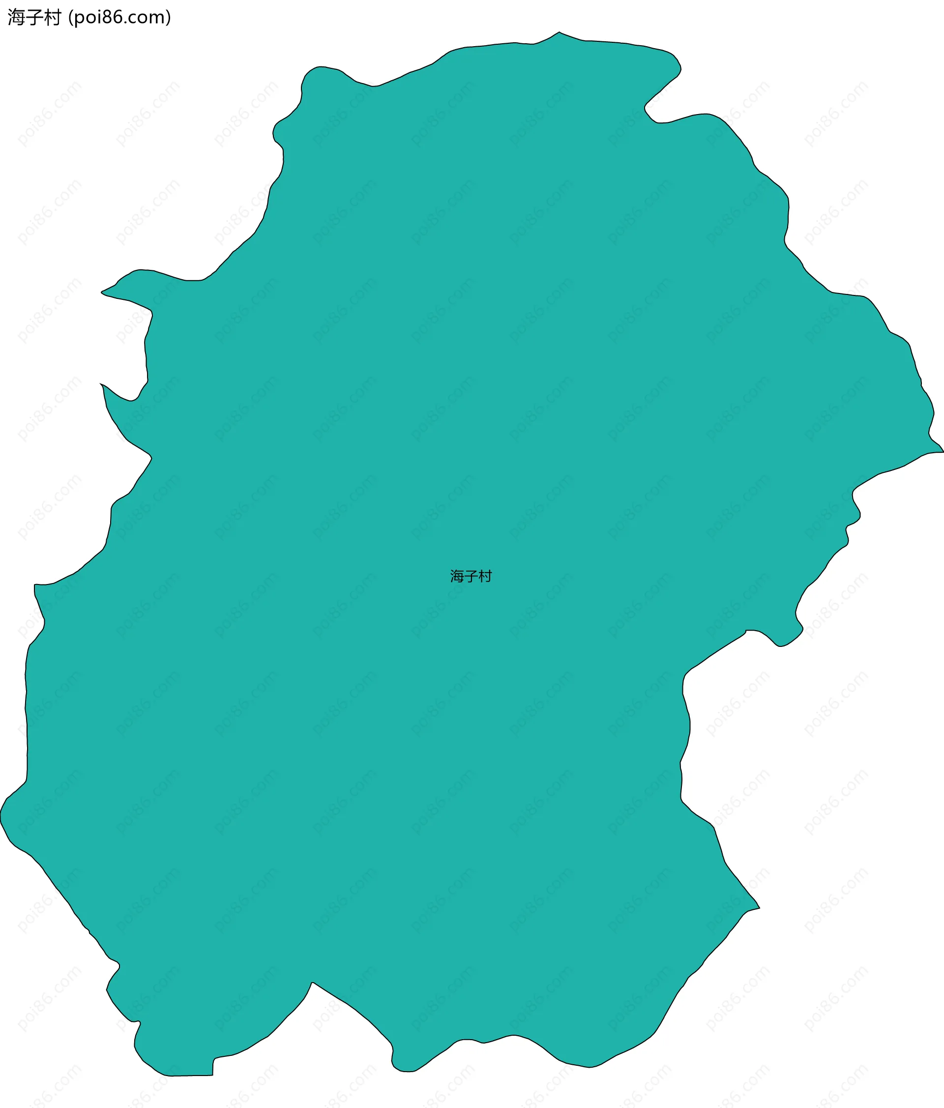 海子村边界地图