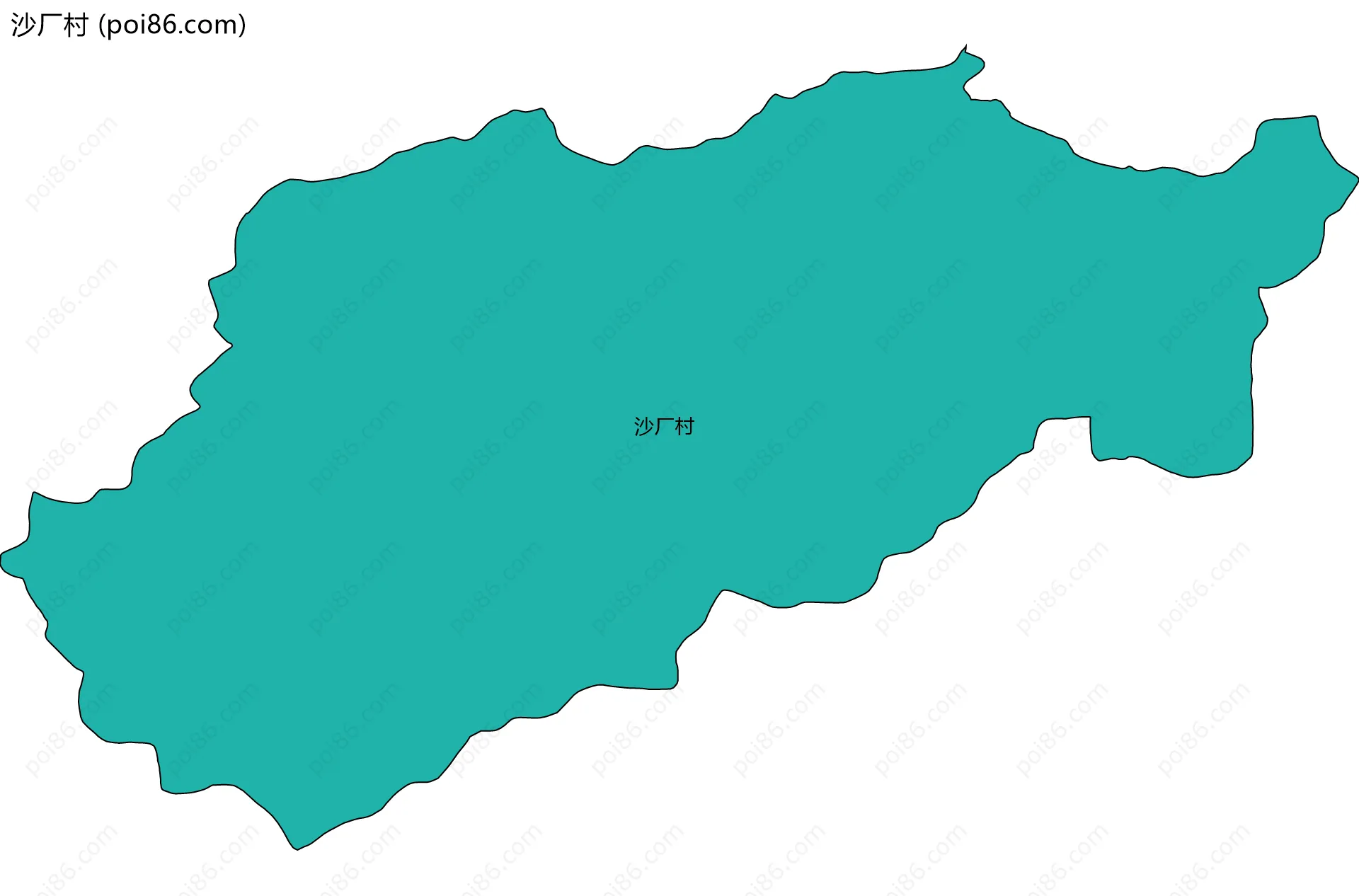 沙厂村边界地图