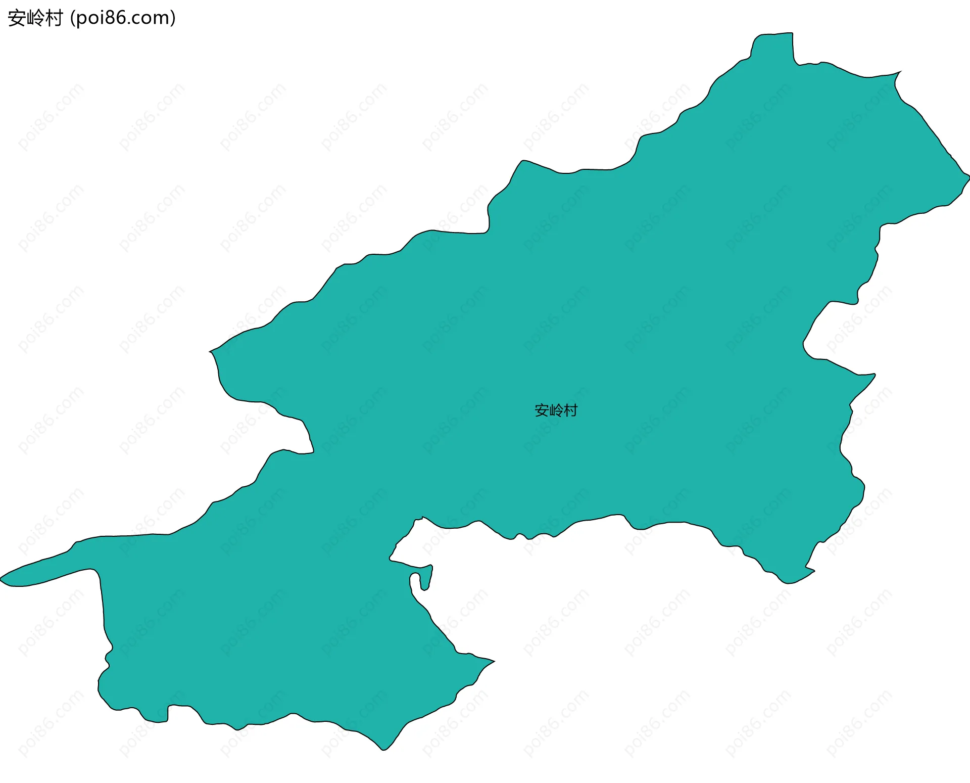 安岭村边界地图