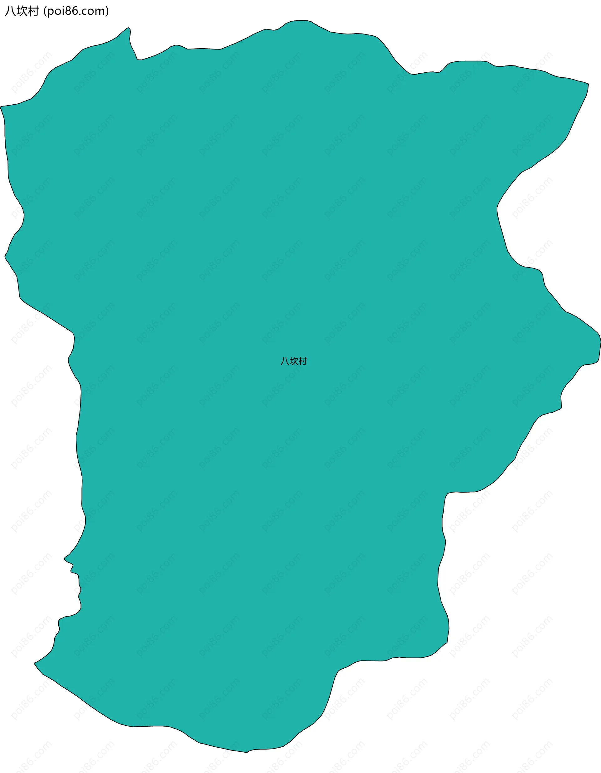 八坎村边界地图