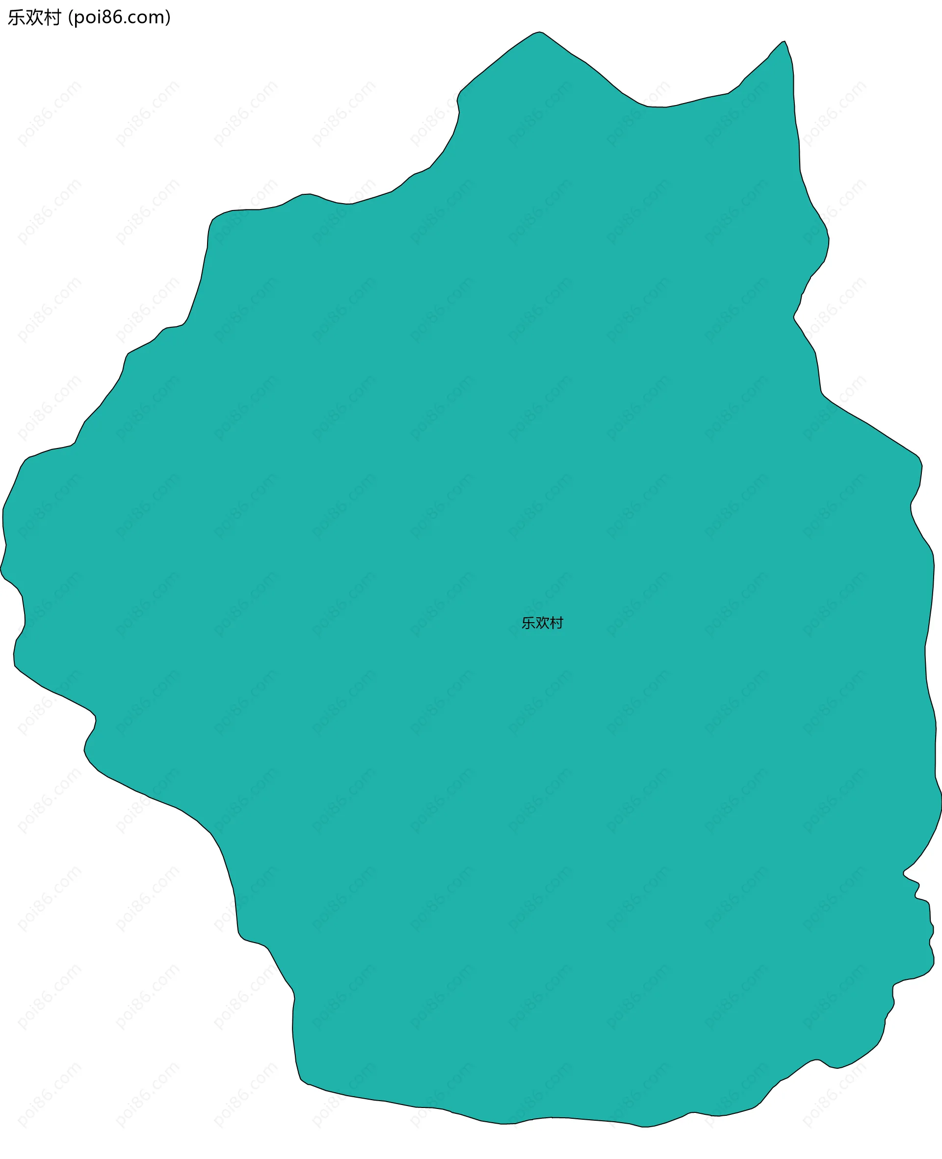 乐欢村边界地图