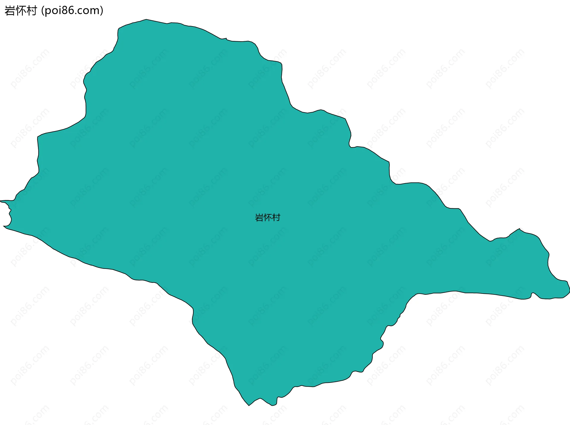 岩怀村边界地图