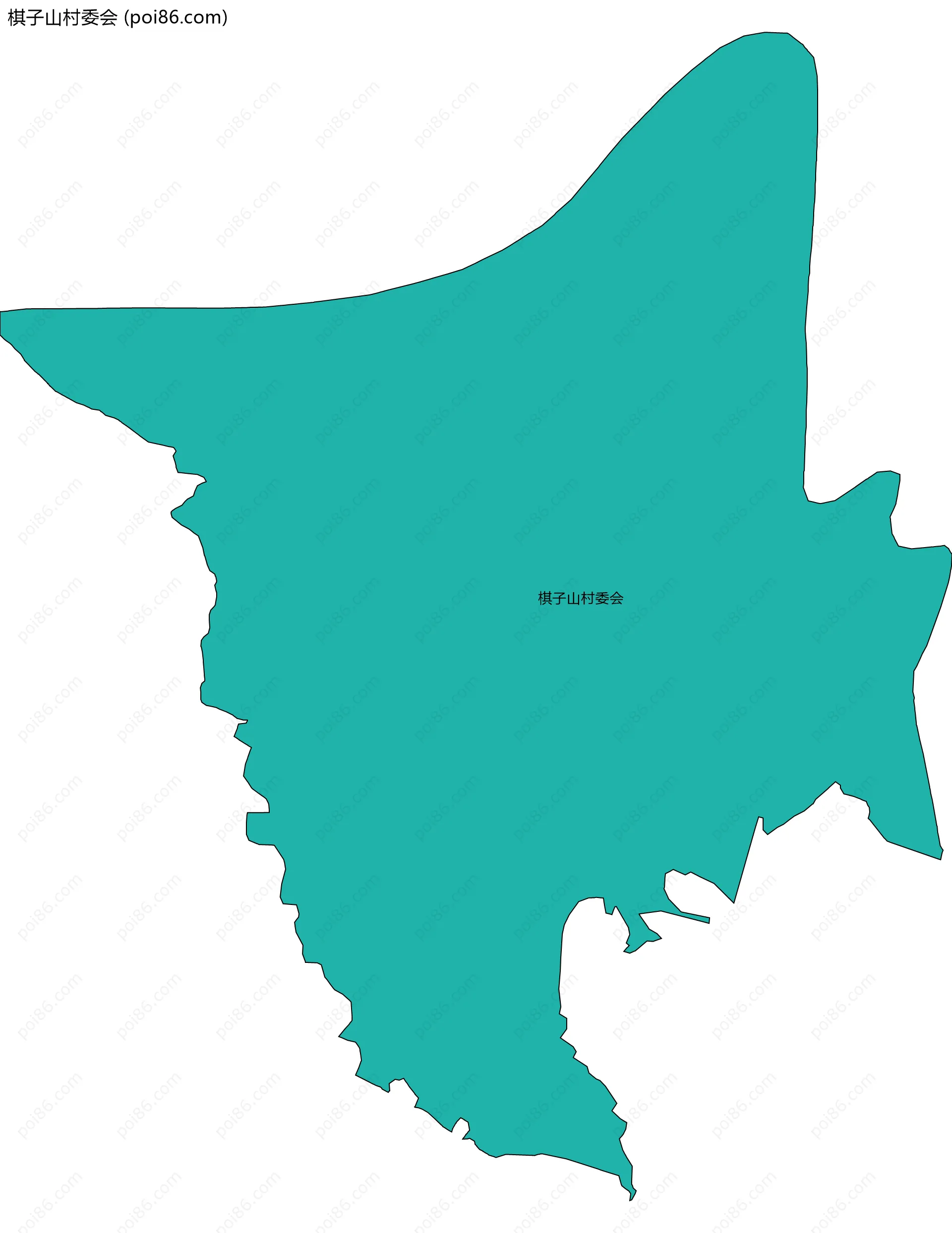 棋子山村委会边界地图