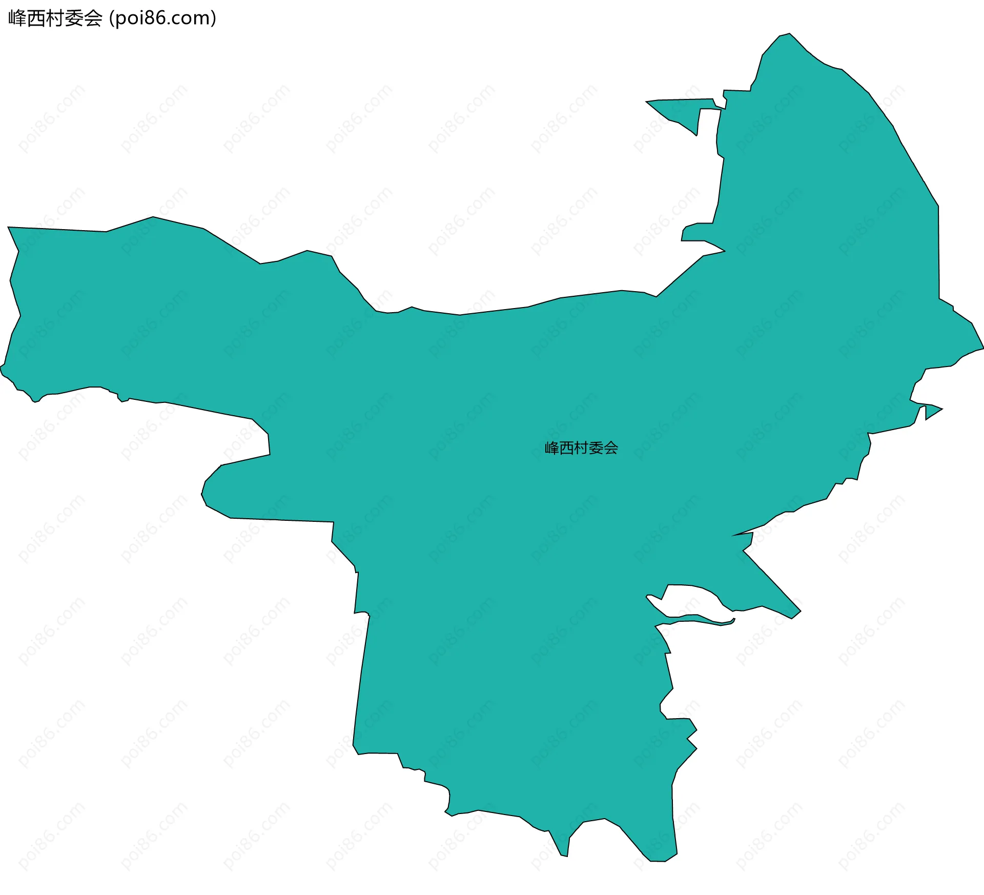 峰西村委会边界地图