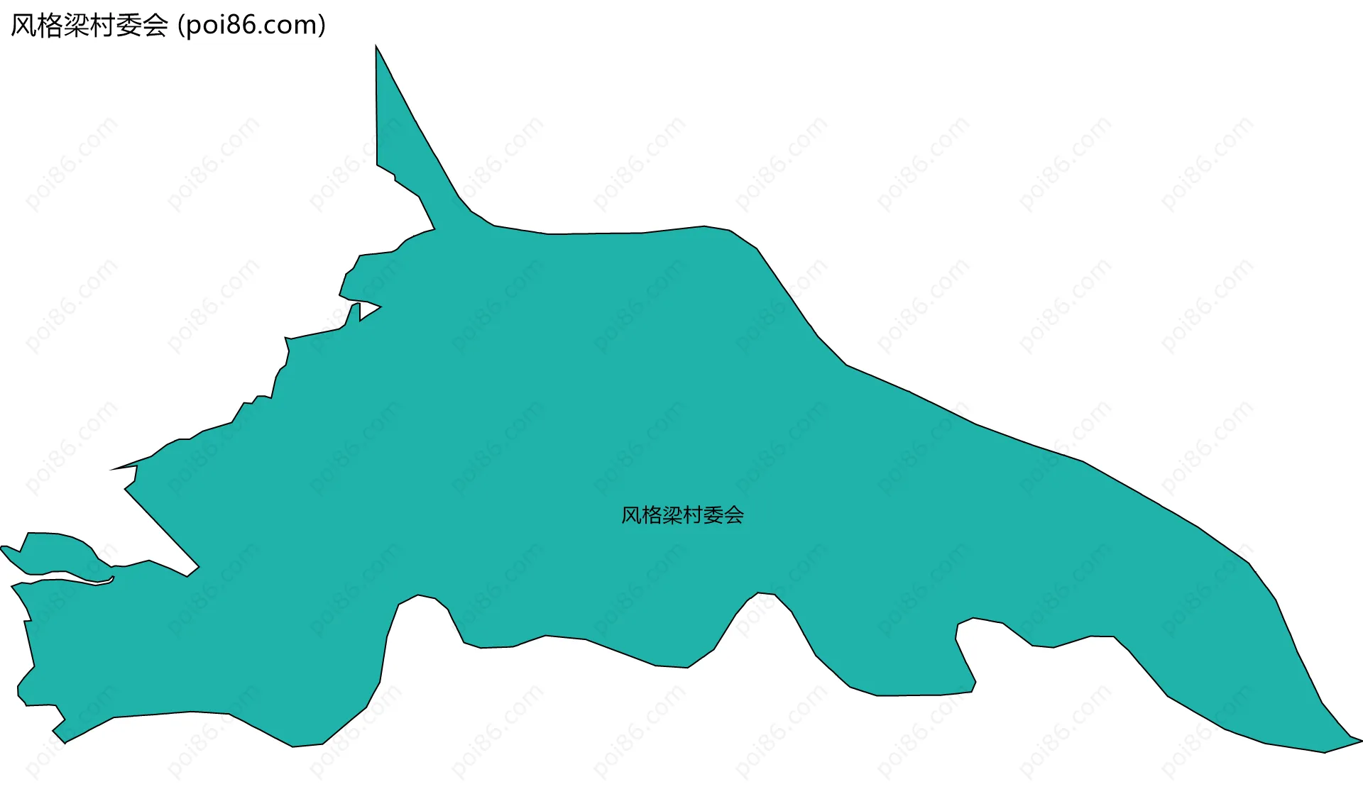 风格梁村委会边界地图