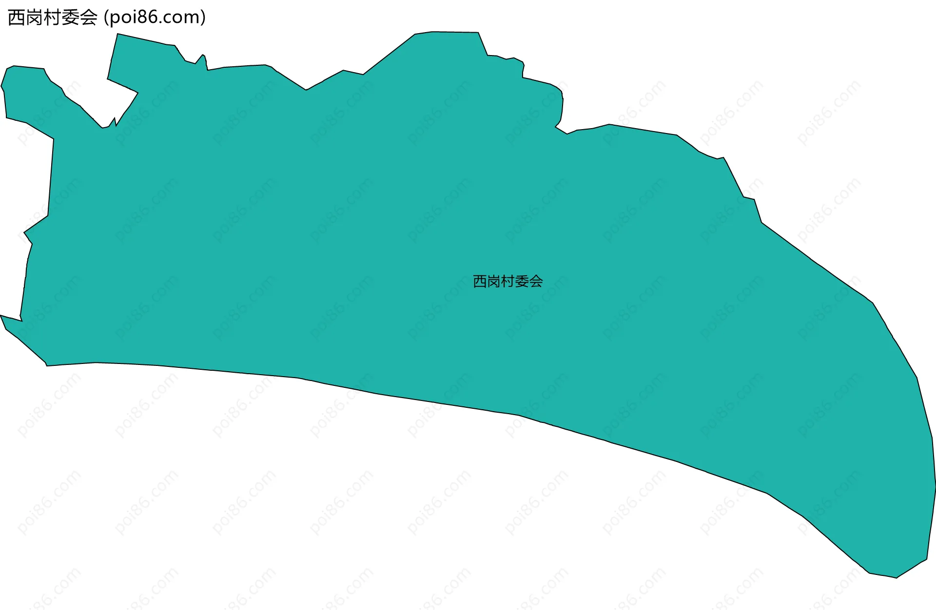 西岗村委会边界地图