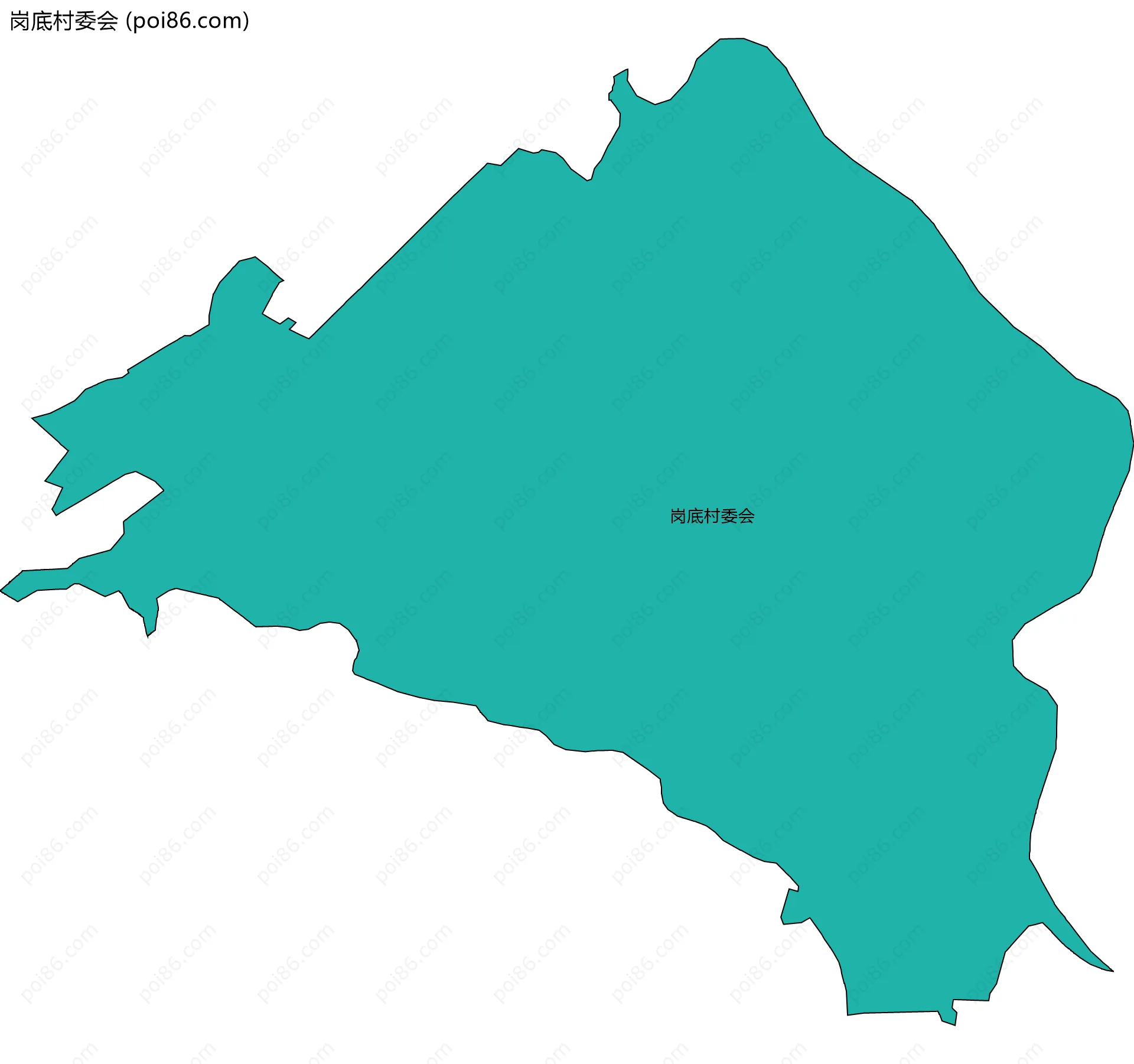 岗底村委会边界地图