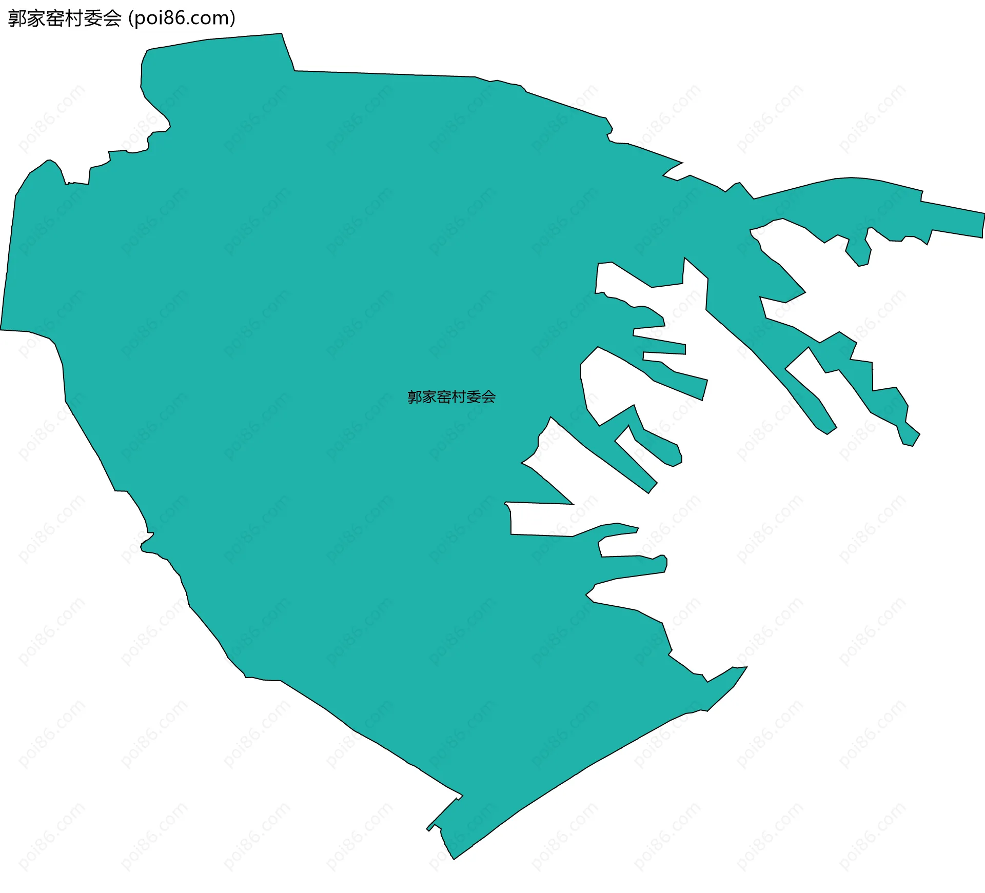 郭家窑村委会边界地图