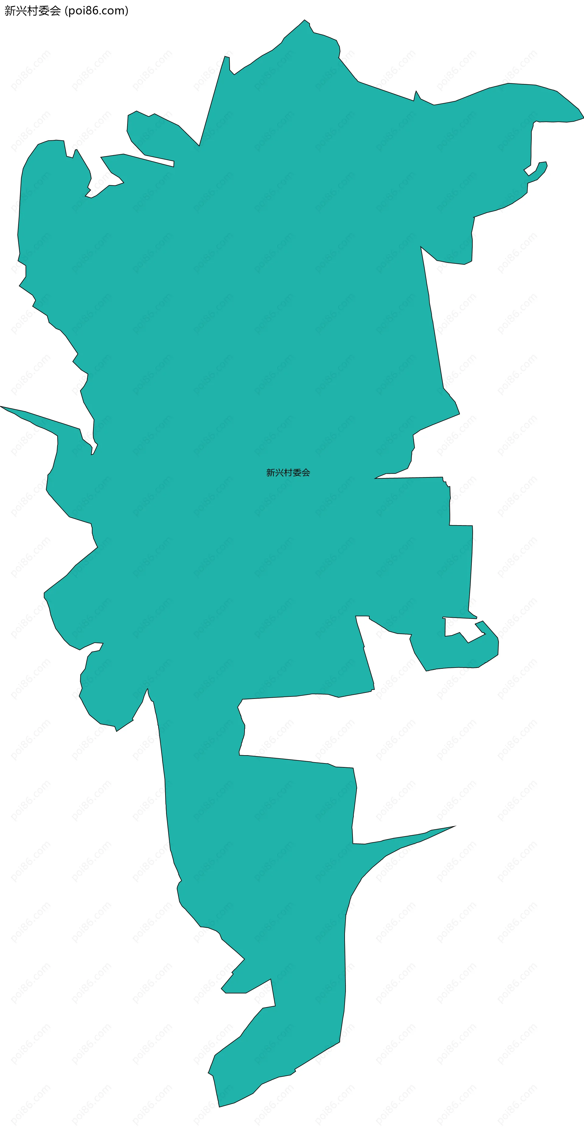 新兴村委会边界地图