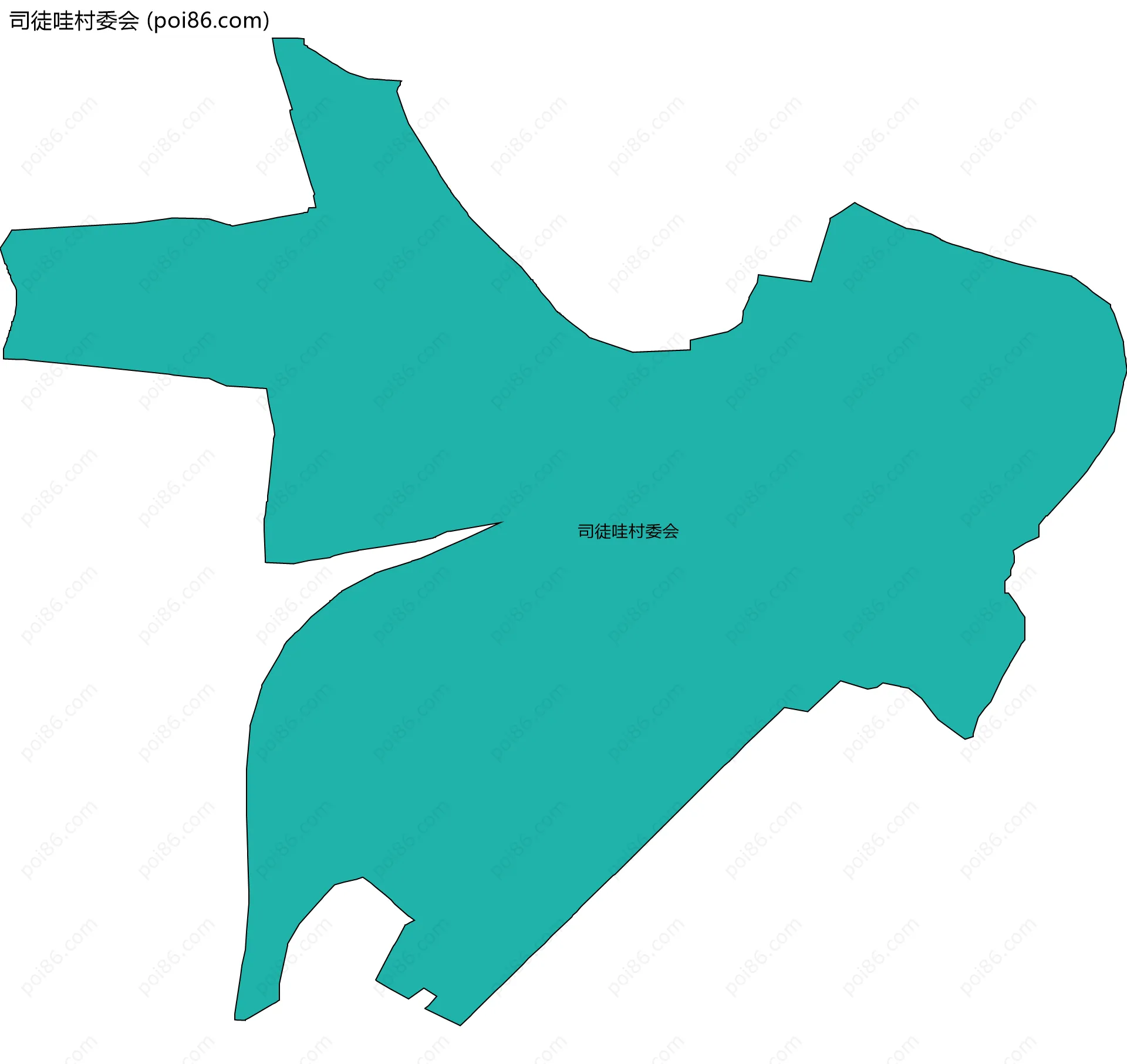 司徒哇村委会边界地图