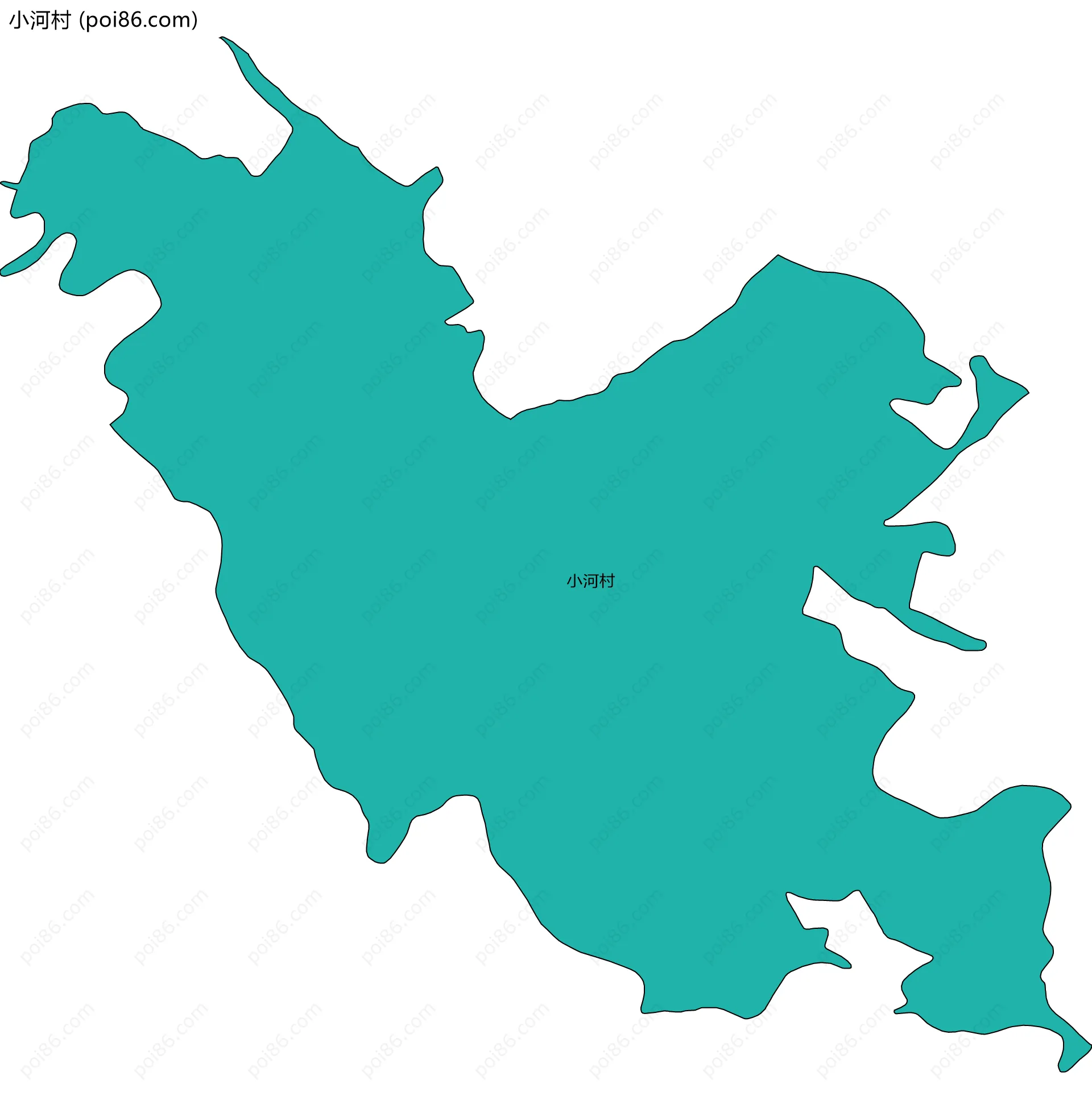小河村边界地图