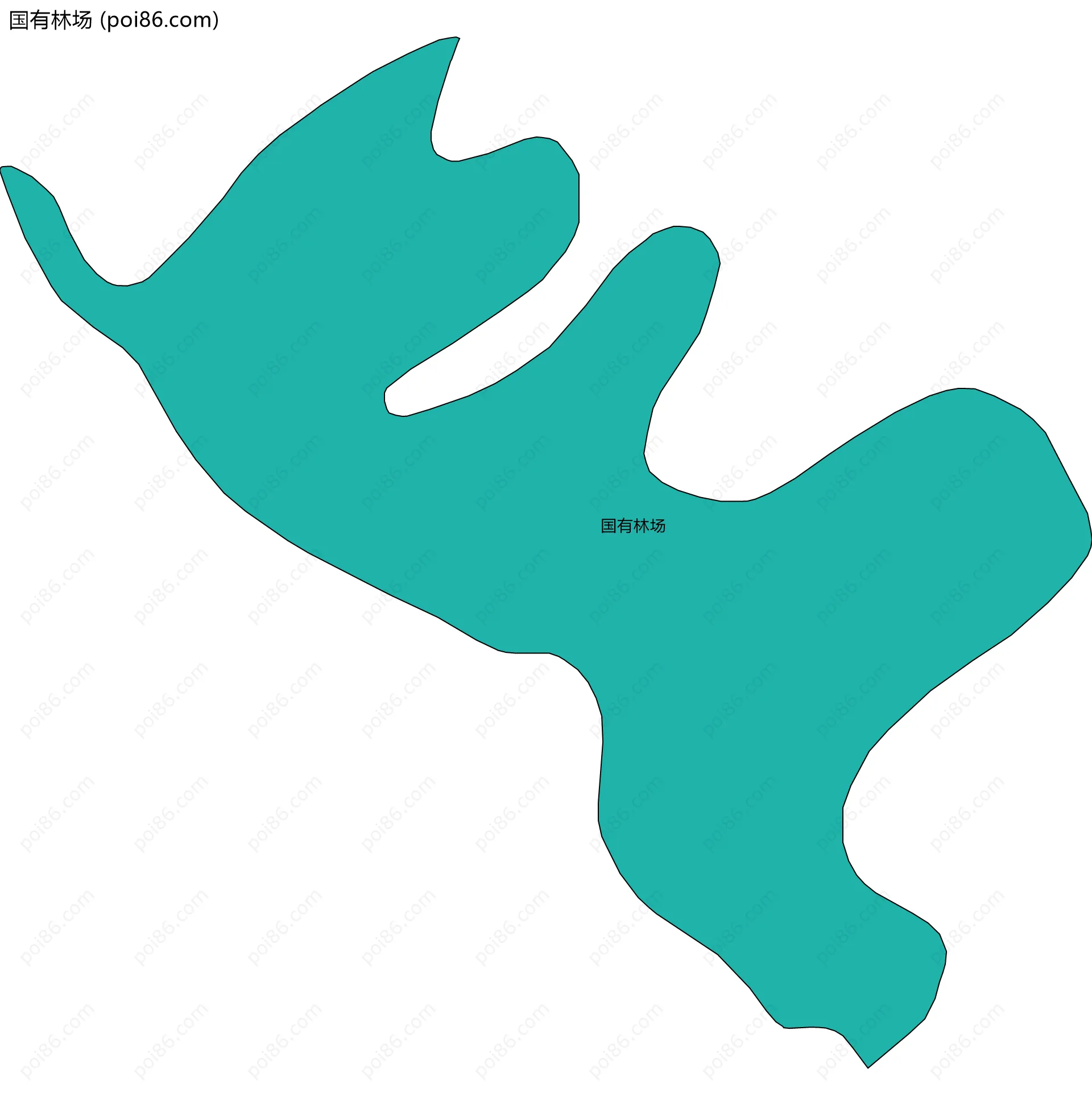 国有林场边界地图