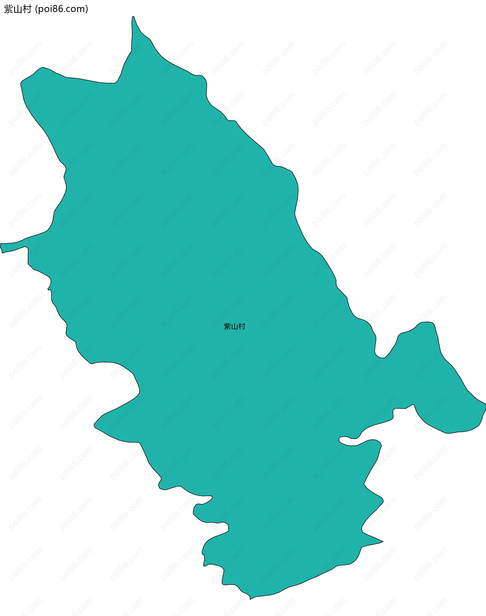 紫山村边界地图