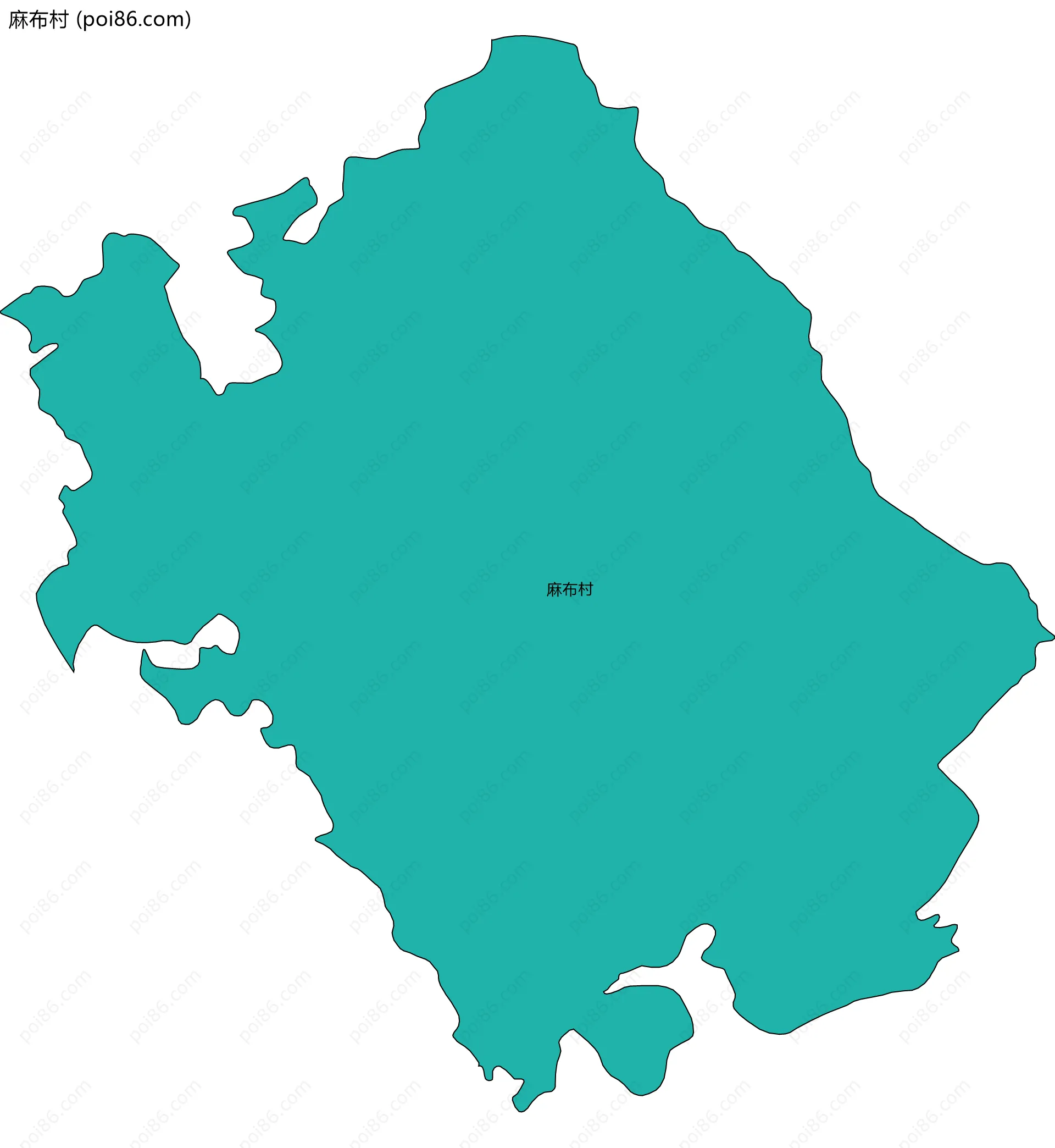 麻布村边界地图
