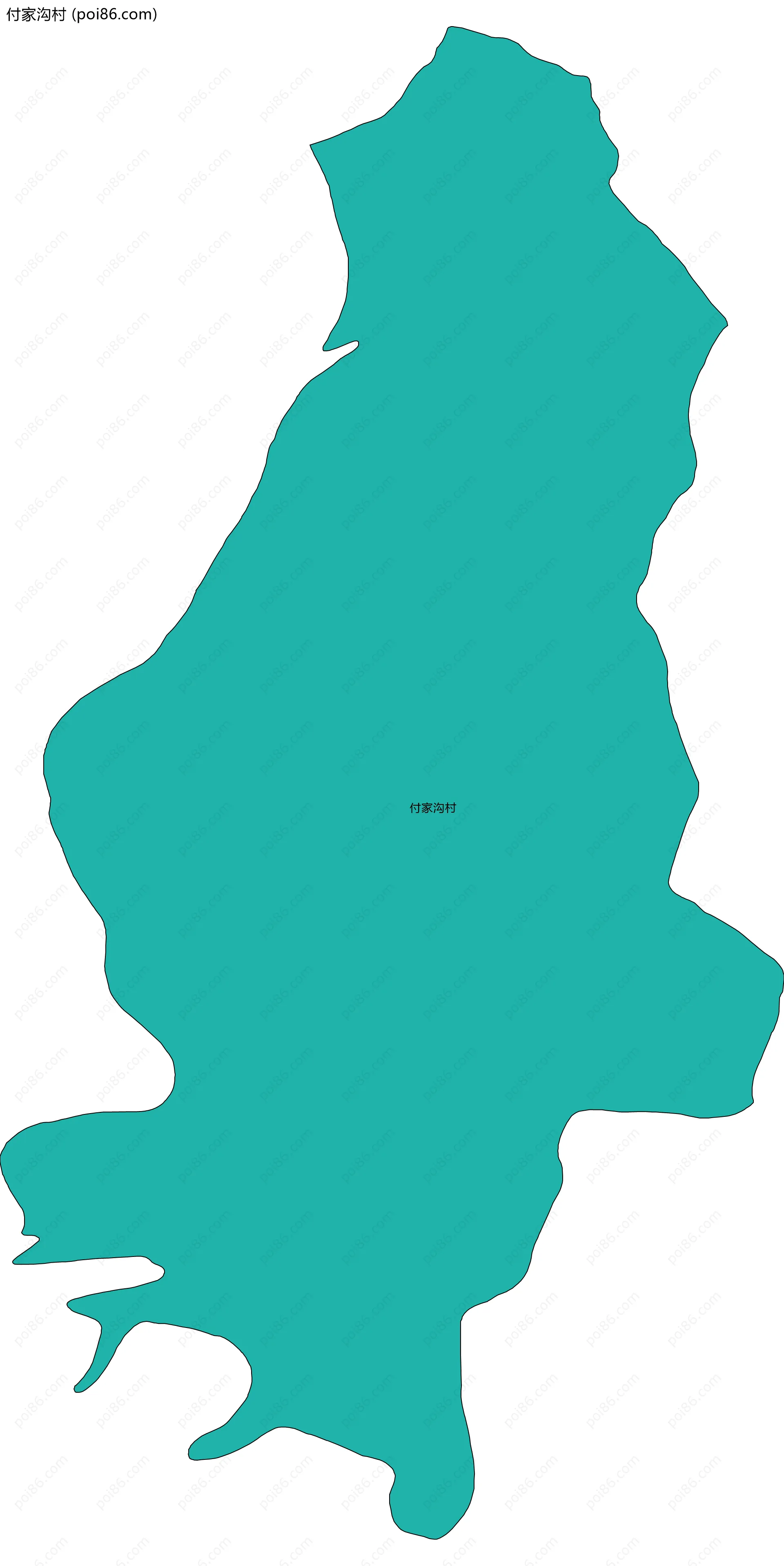 付家沟村边界地图