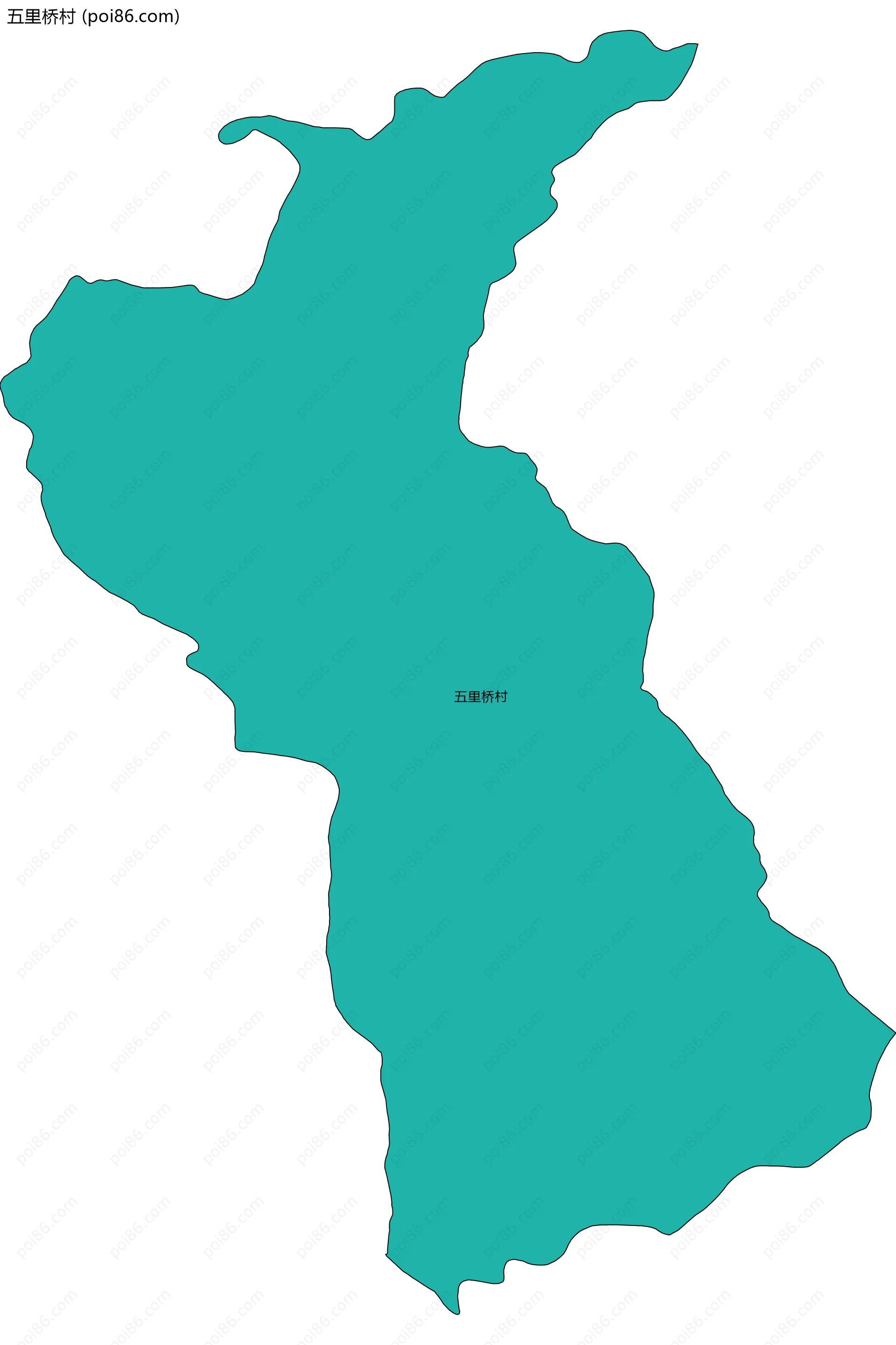 五里桥村边界地图