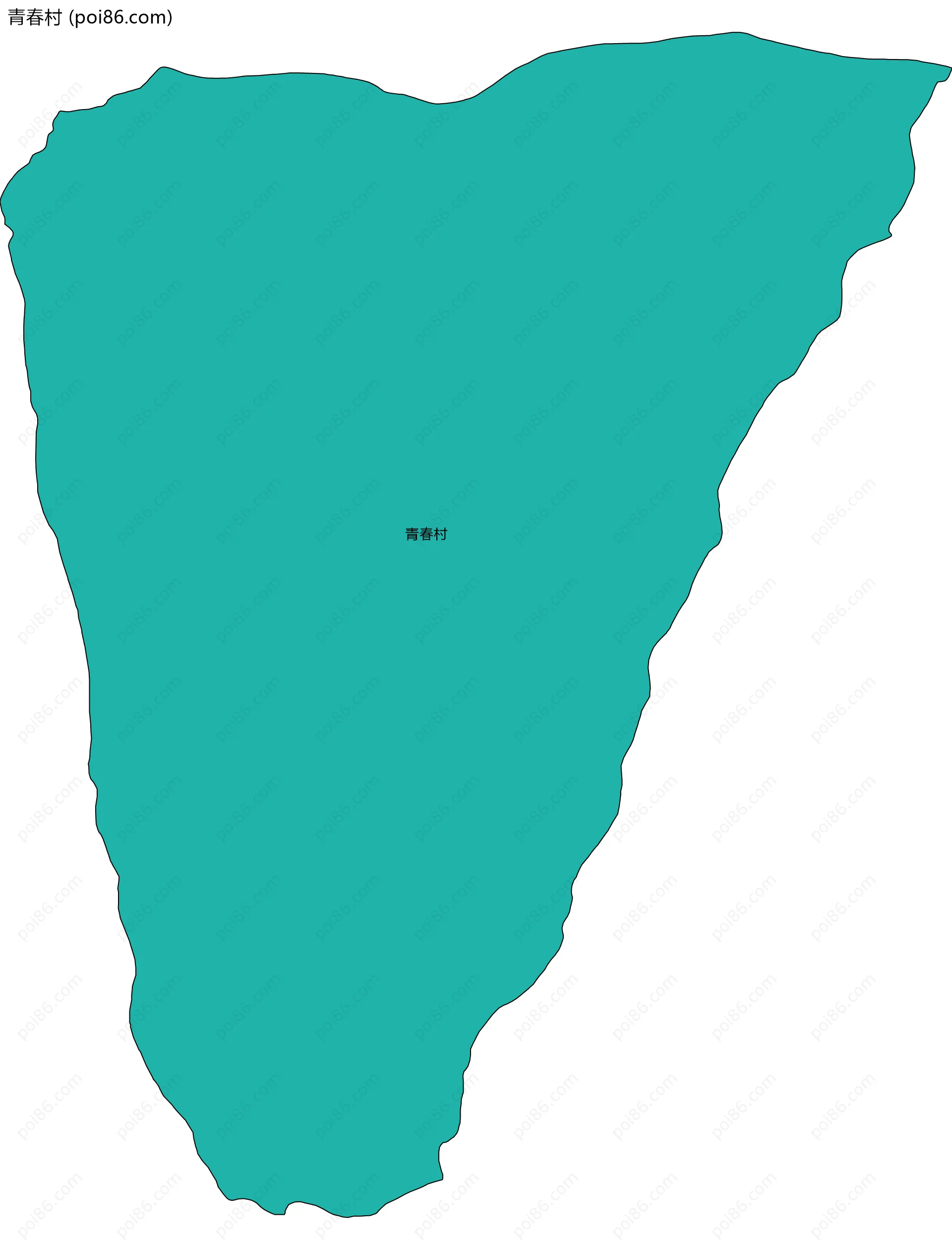 青春村边界地图