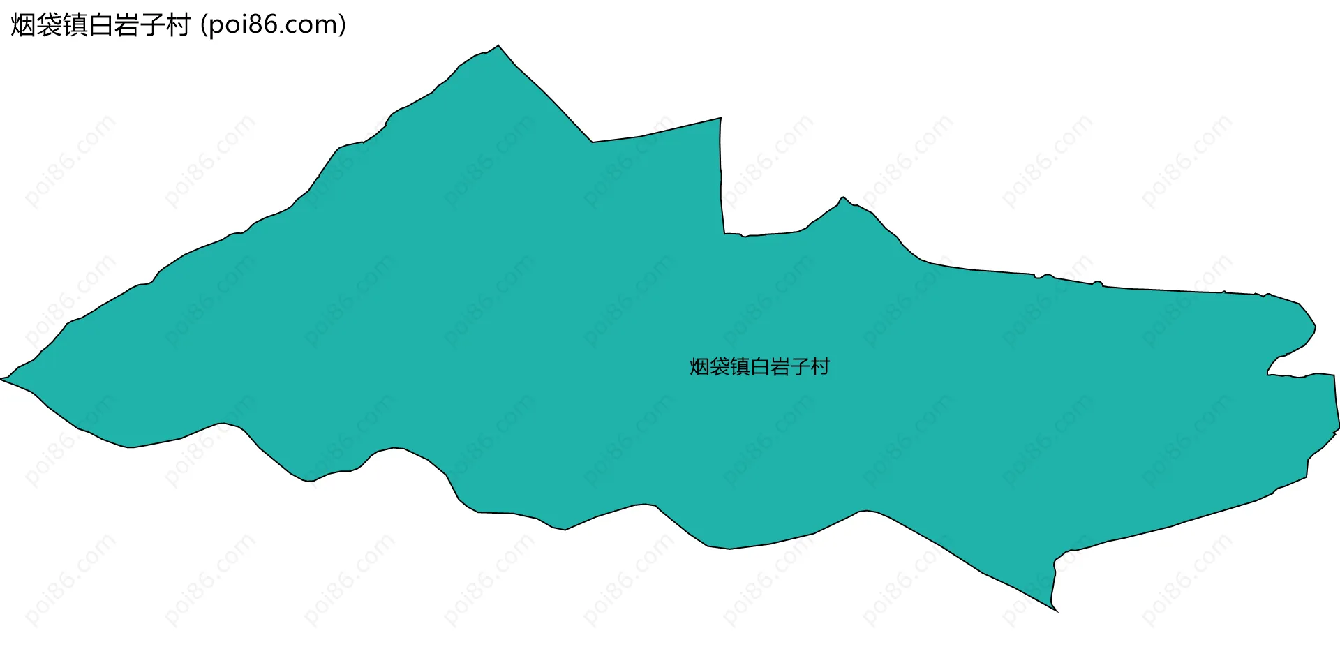 烟袋镇白岩子村边界地图