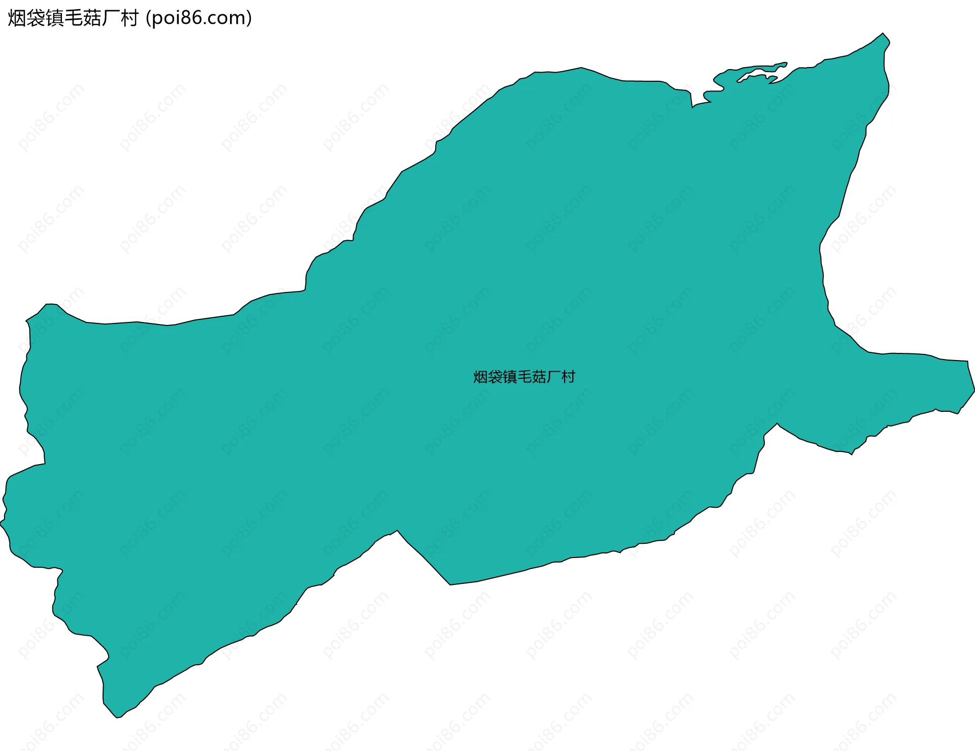 烟袋镇毛菇厂村边界地图
