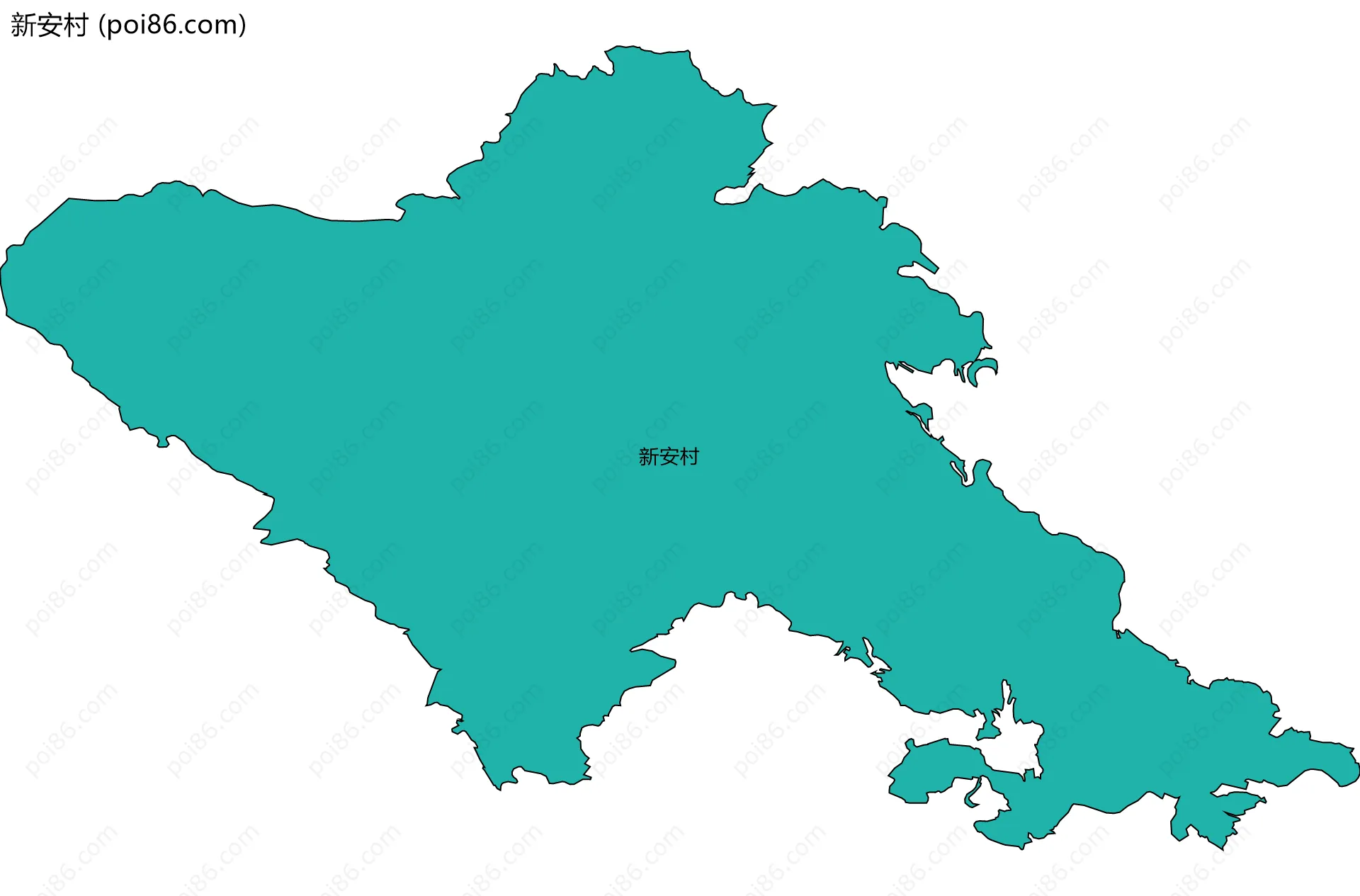 新安村边界地图