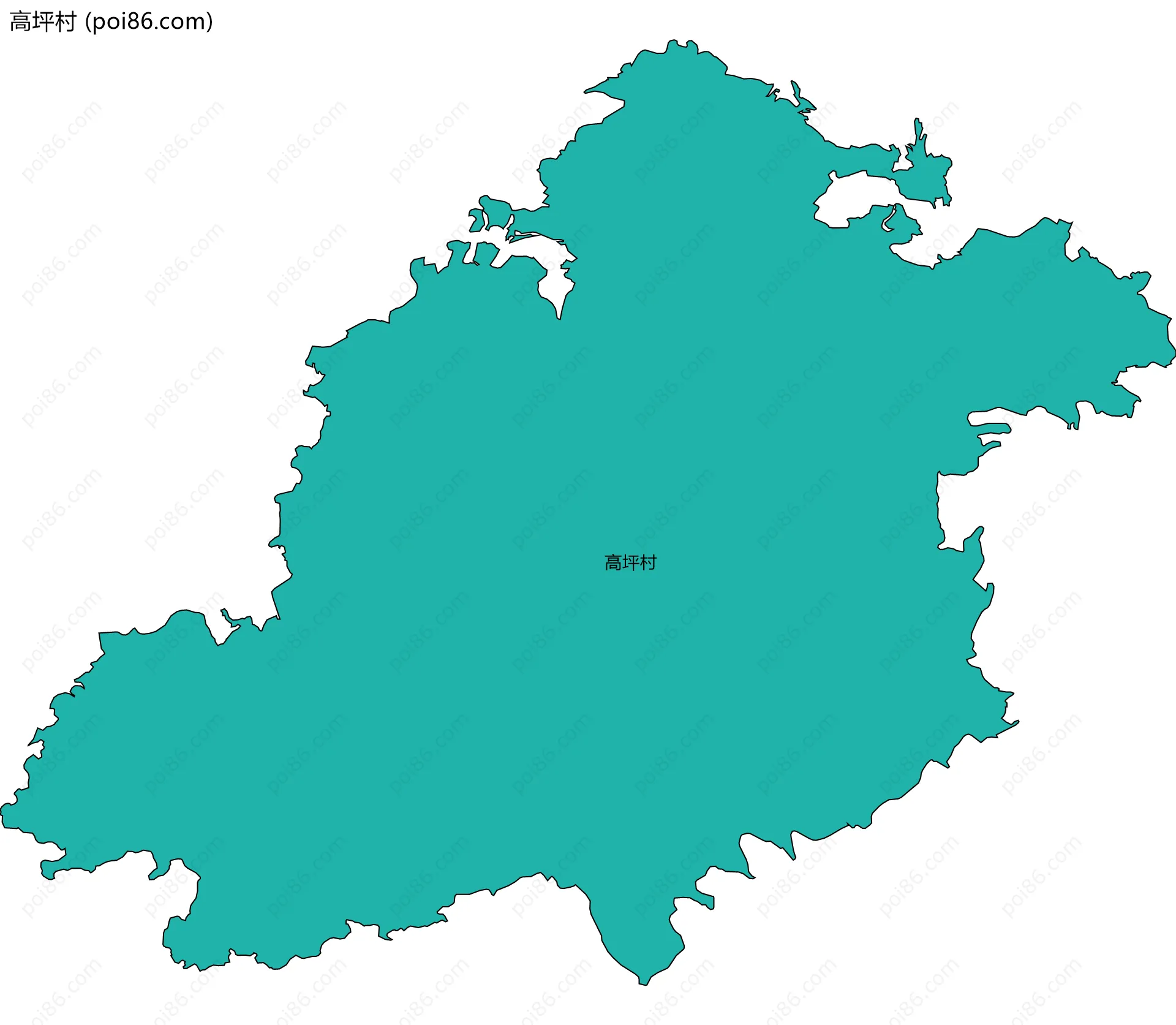 高坪村边界地图