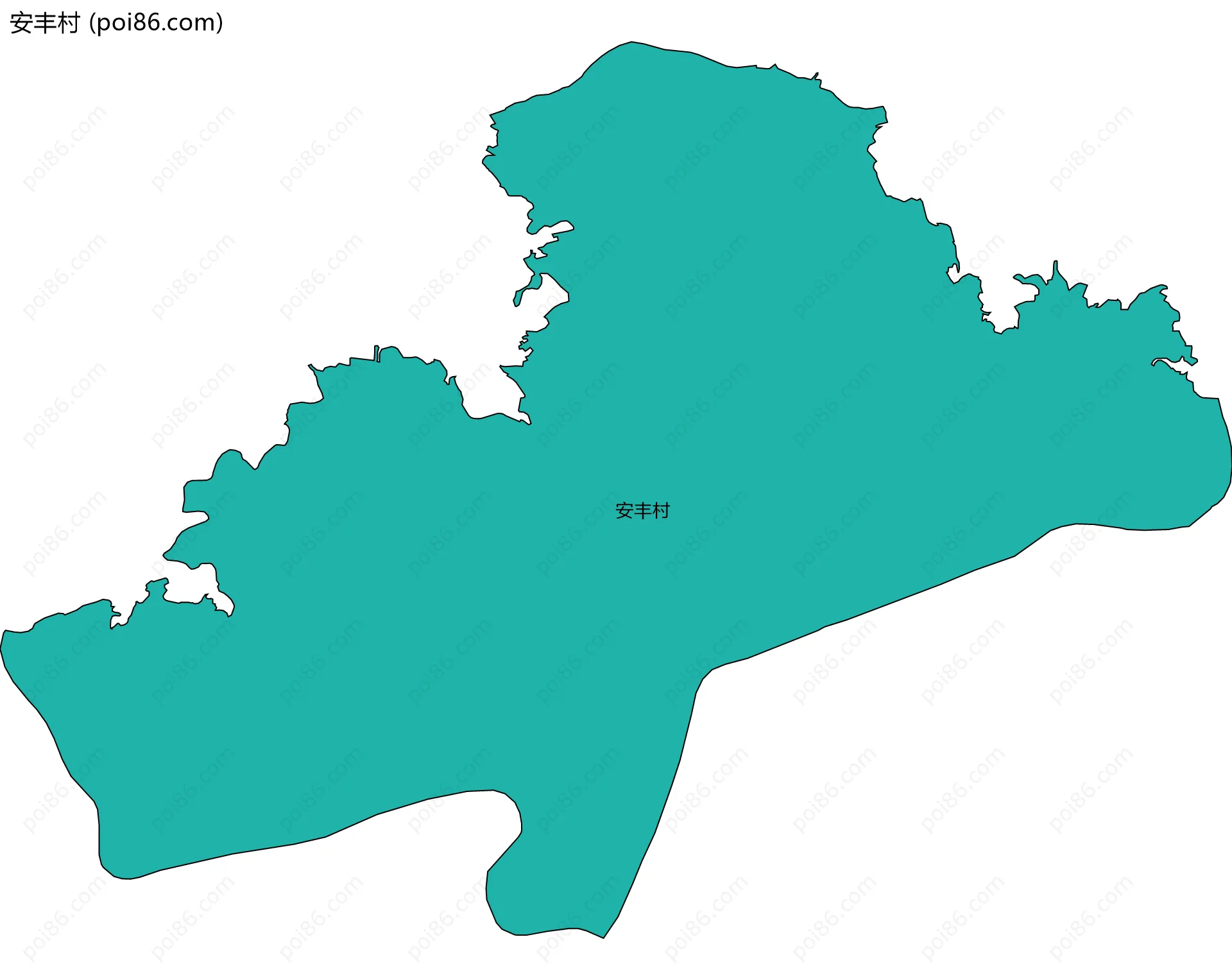 安丰村边界地图