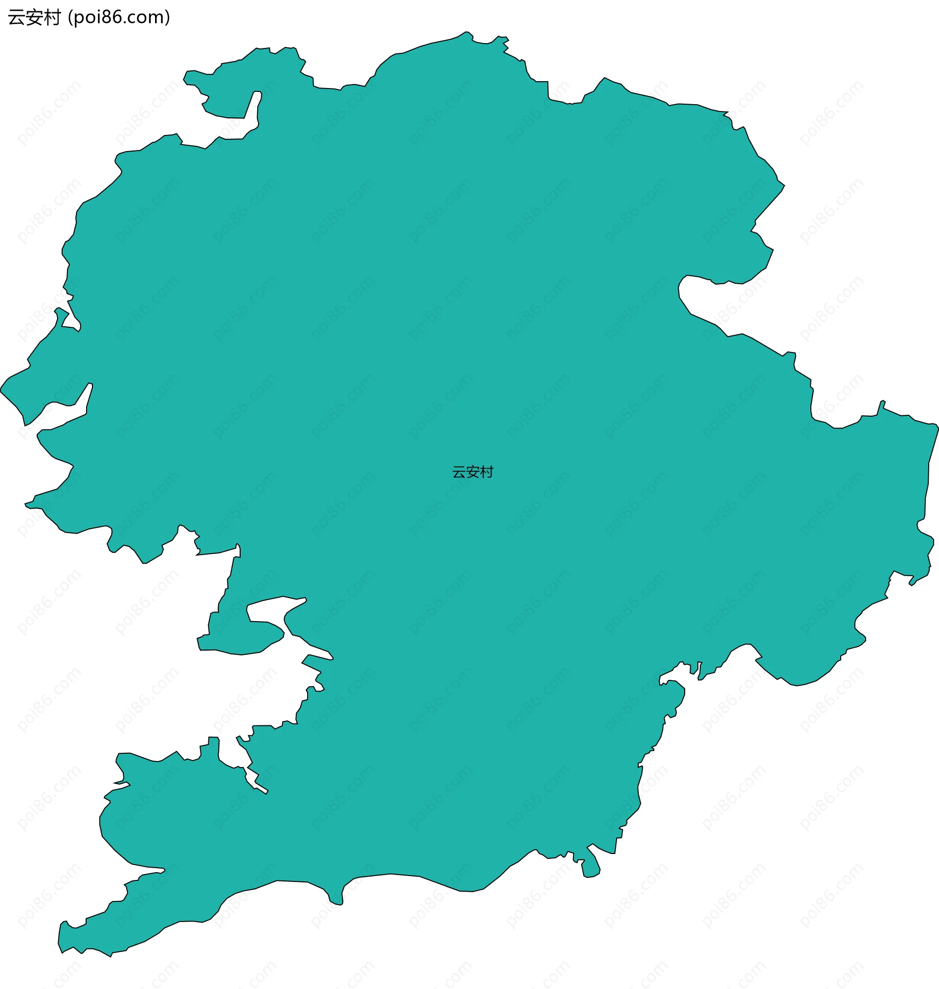 云安村边界地图
