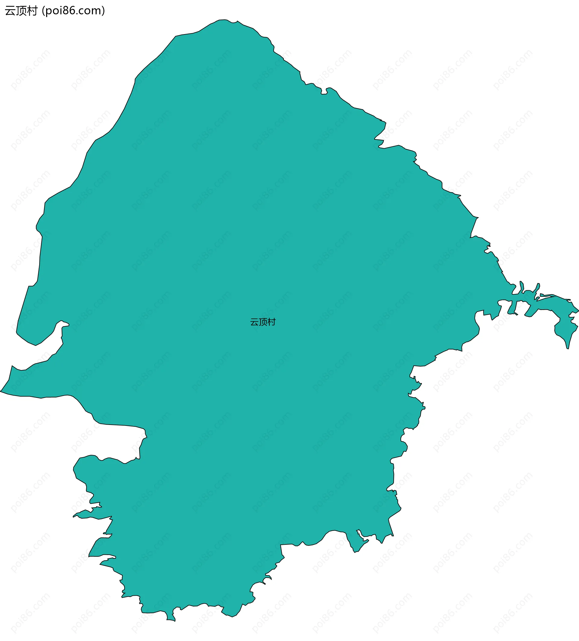 云顶村边界地图