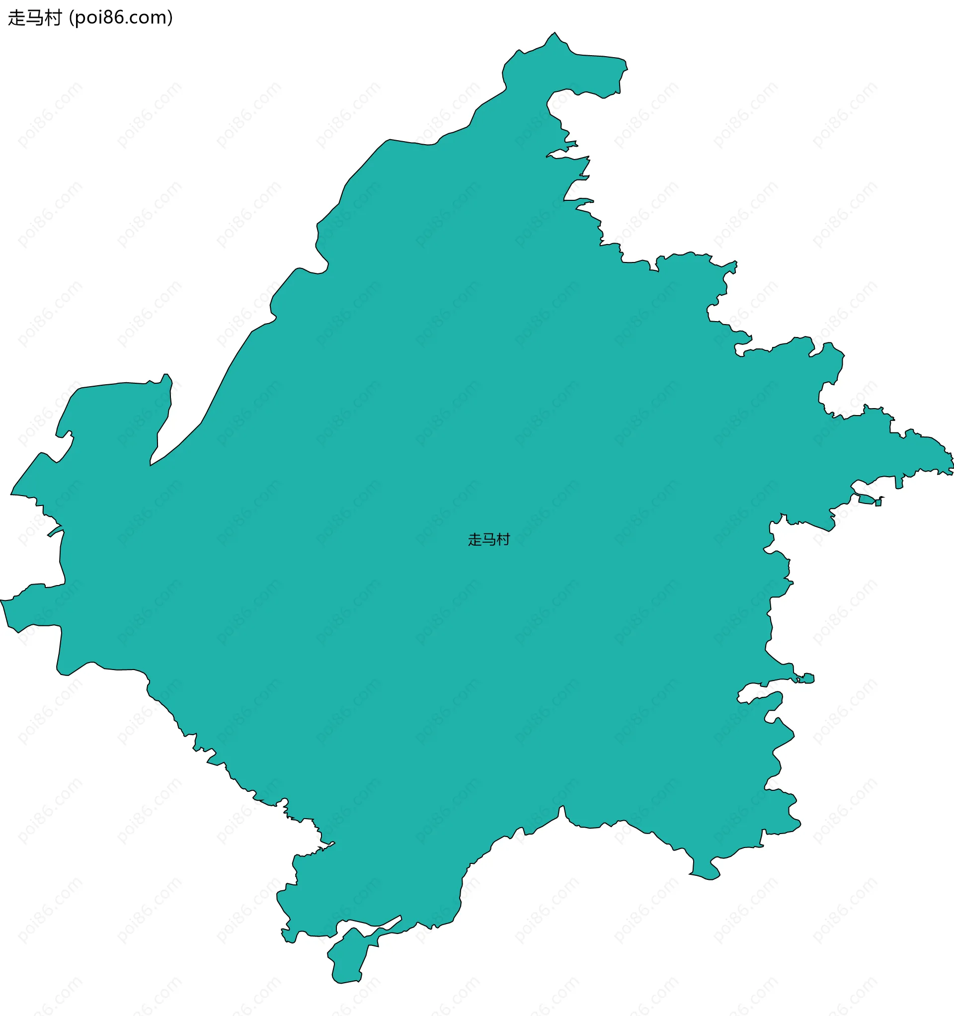 走马村边界地图