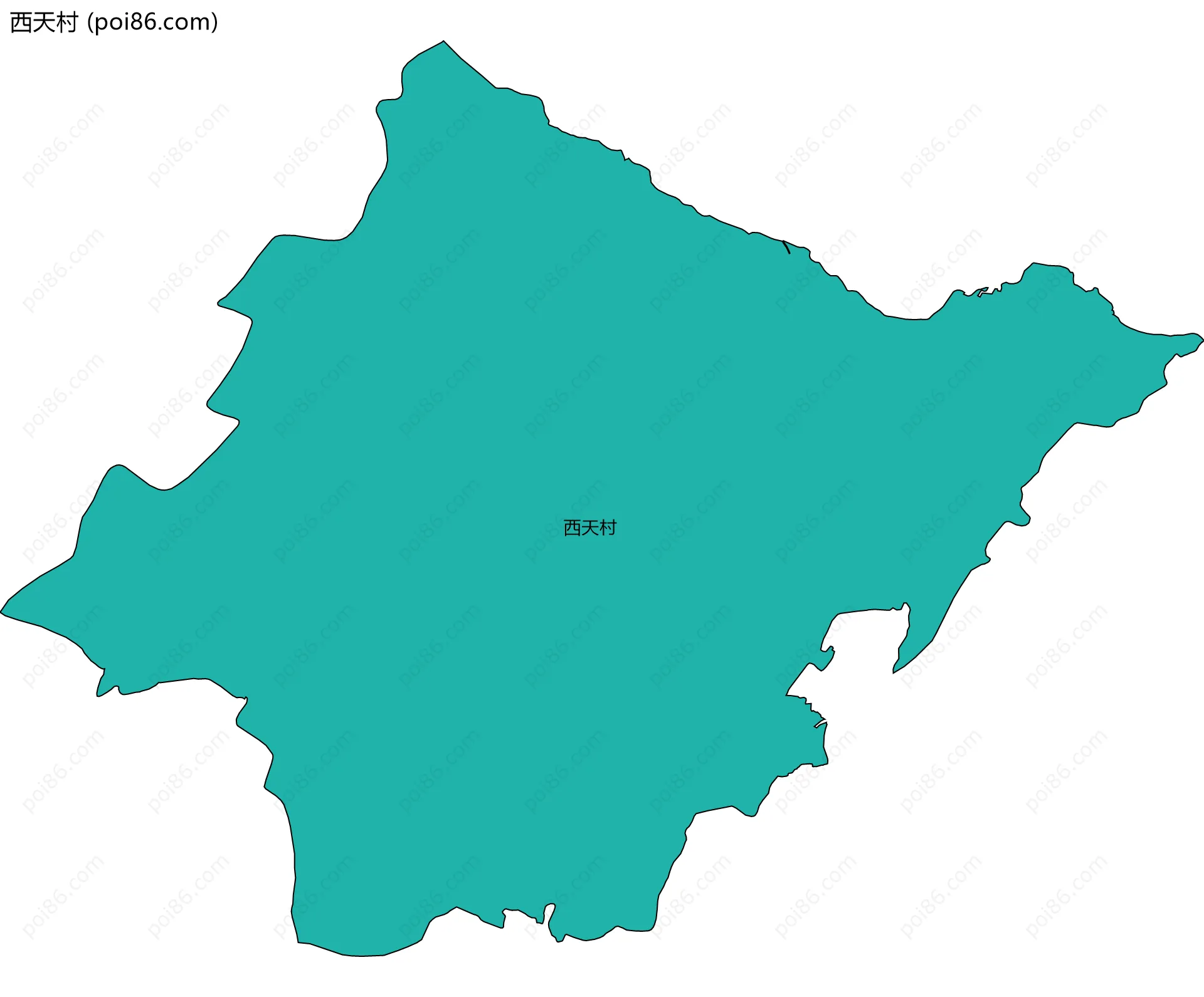 西天村边界地图