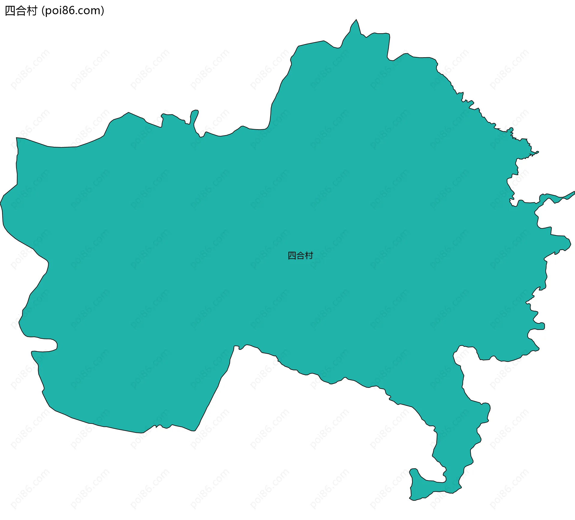 四合村边界地图