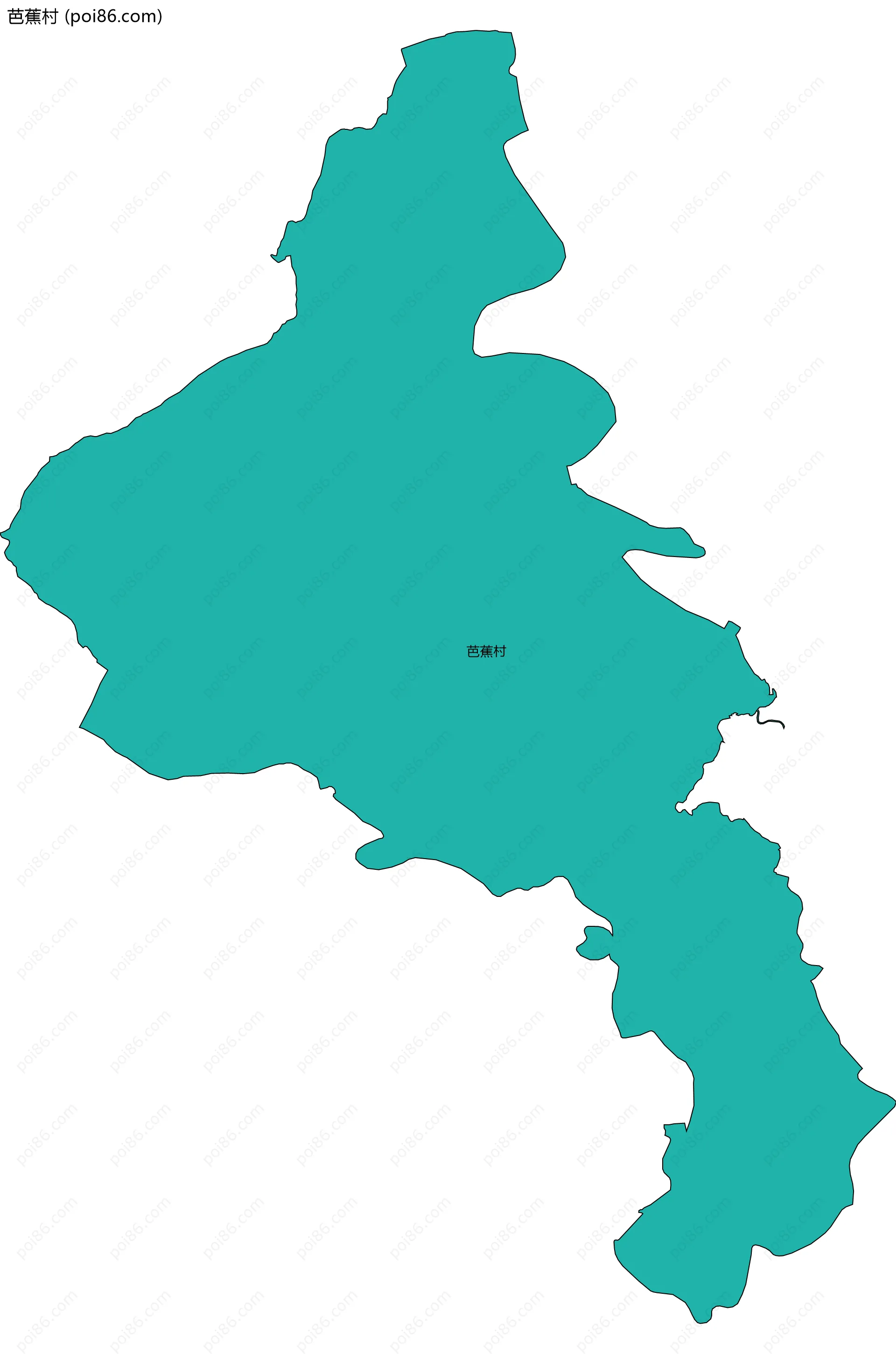 芭蕉村边界地图