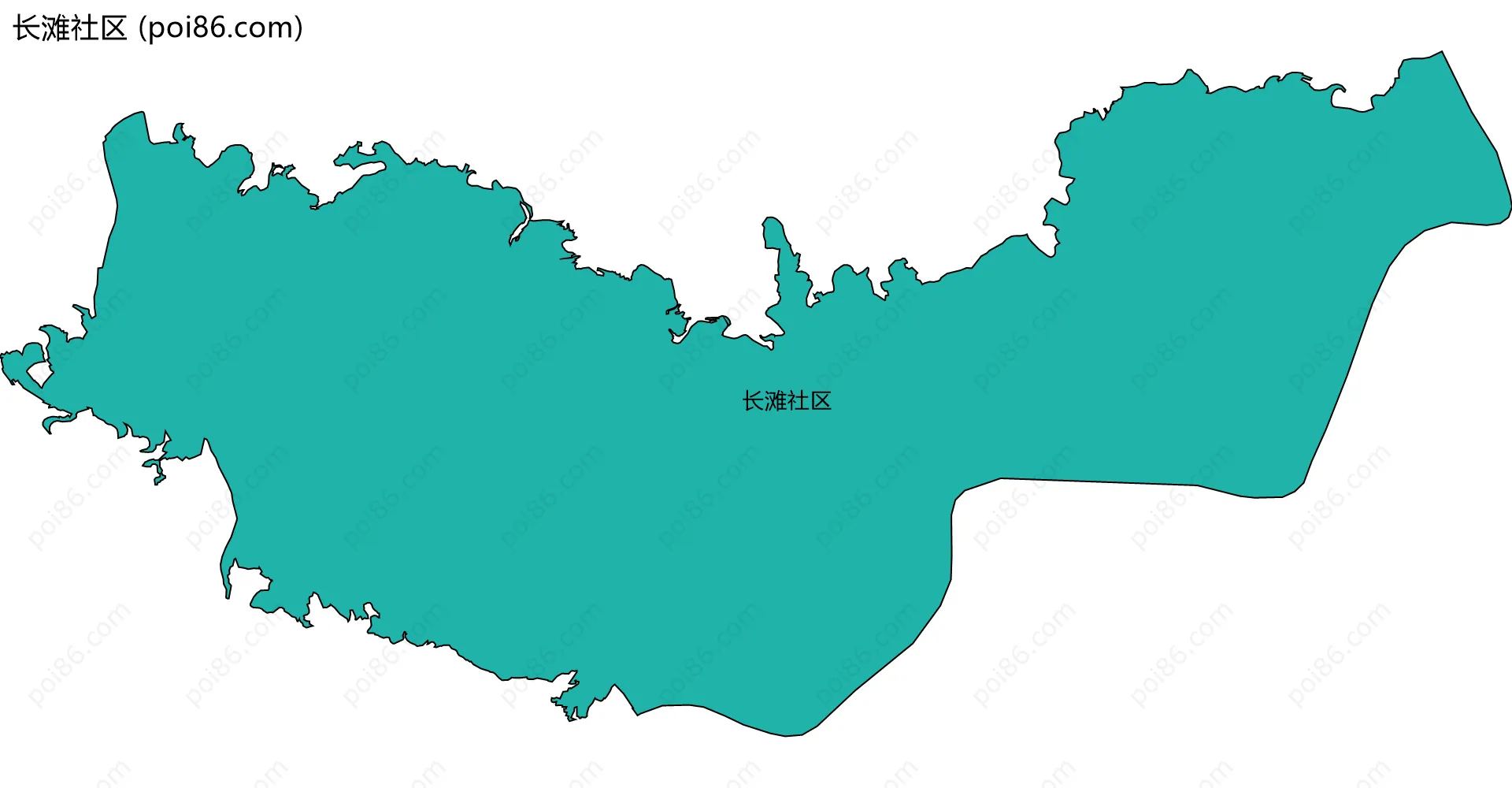 长滩社区边界地图