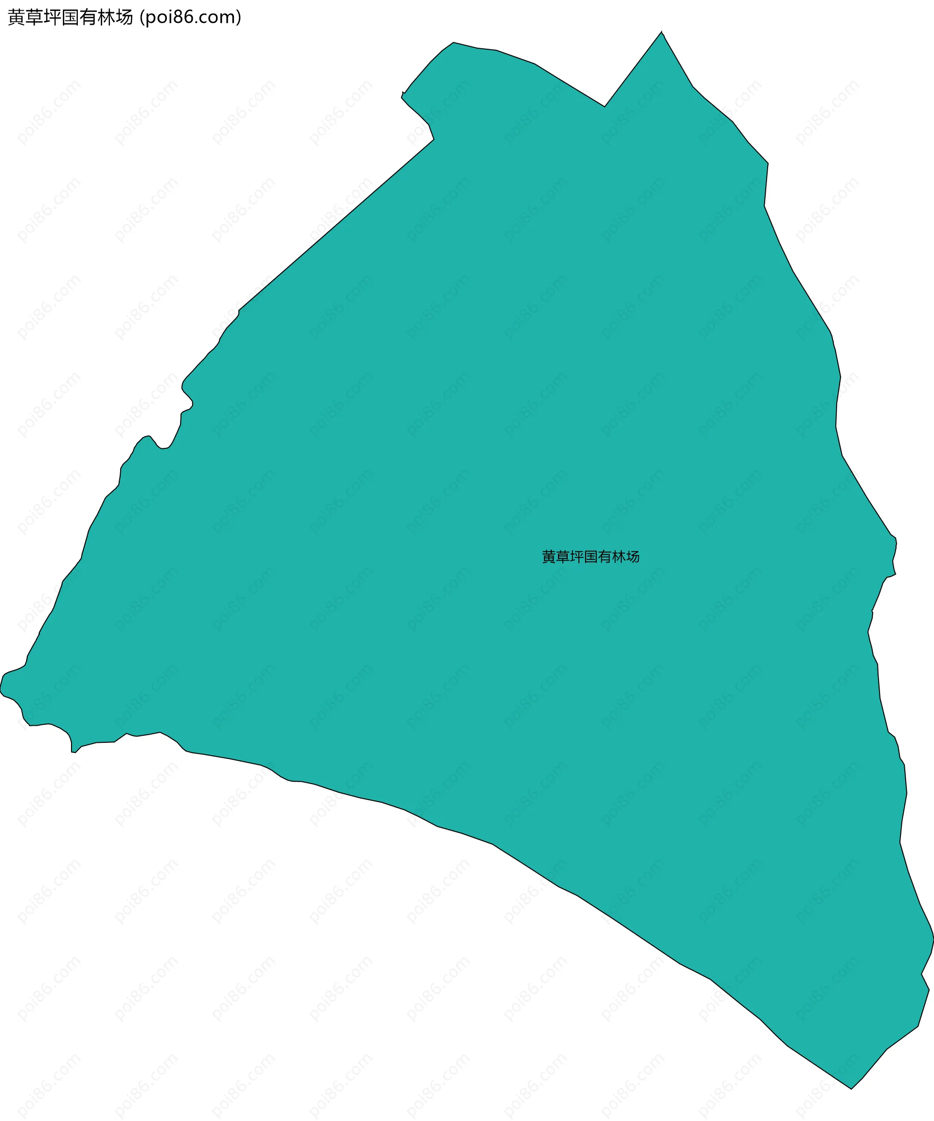黄草坪国有林场边界地图