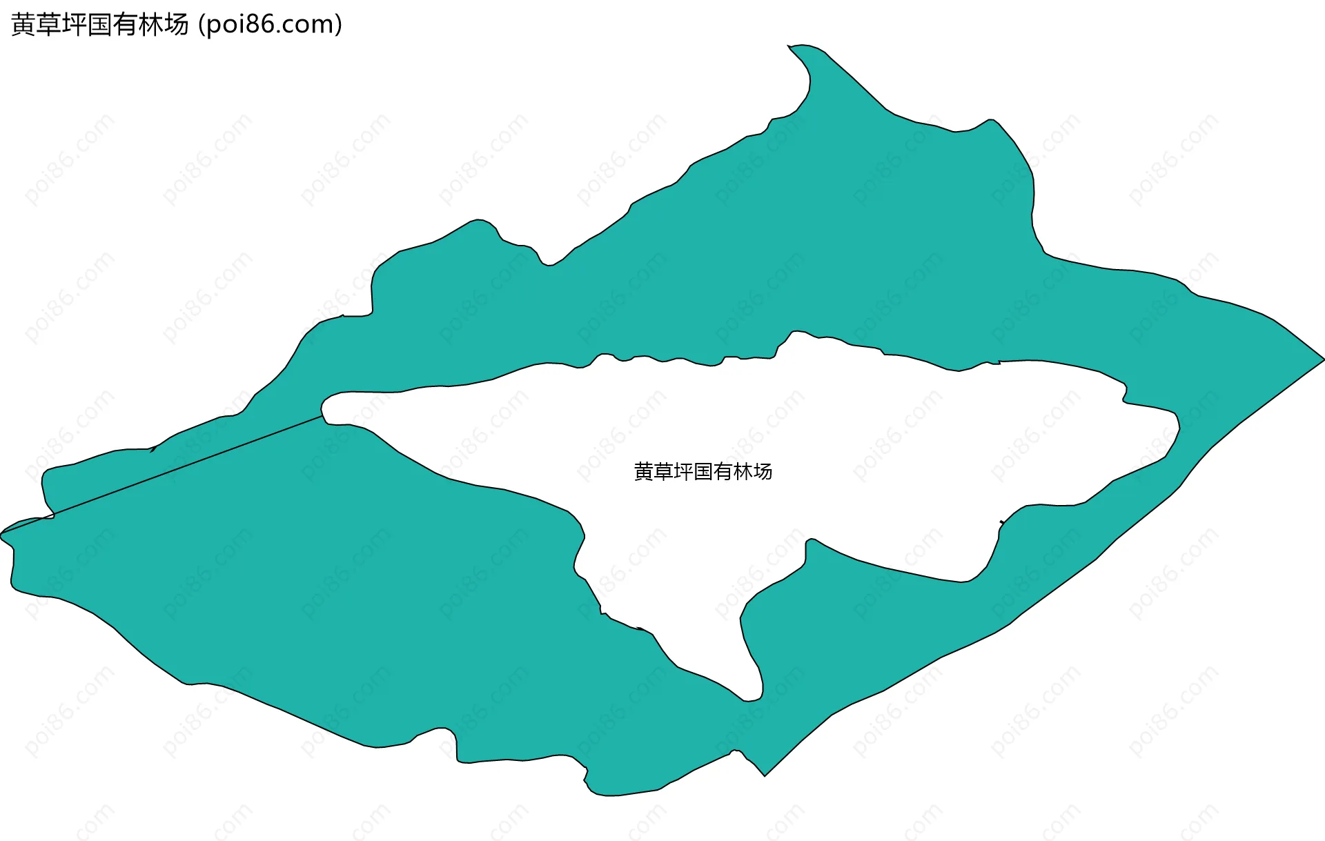 黄草坪国有林场边界地图