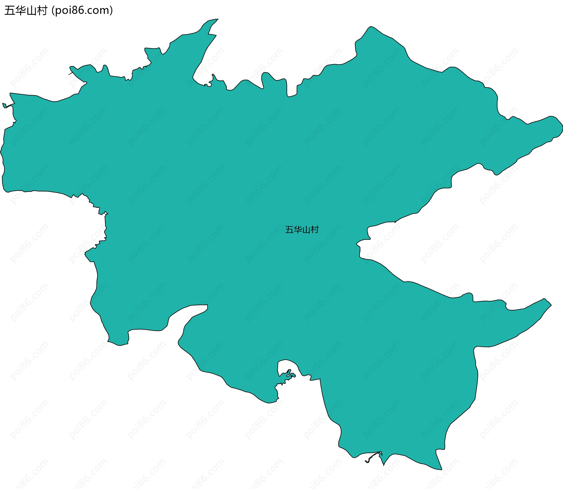 五华山村边界地图