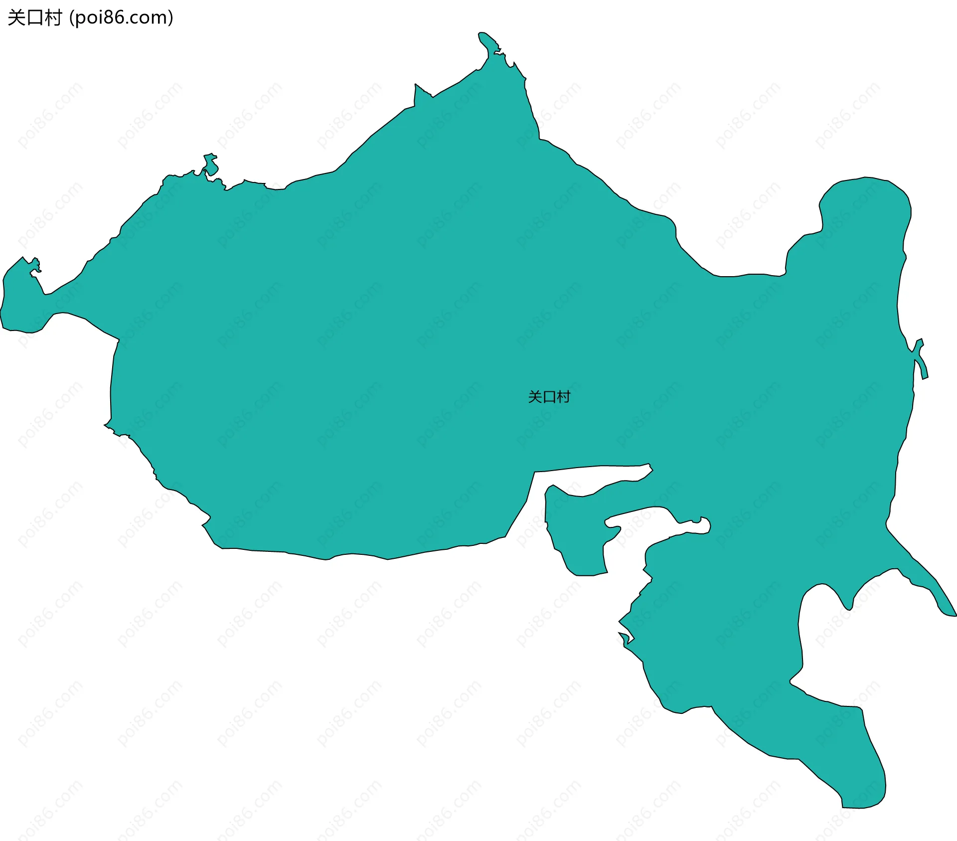 关口村边界地图