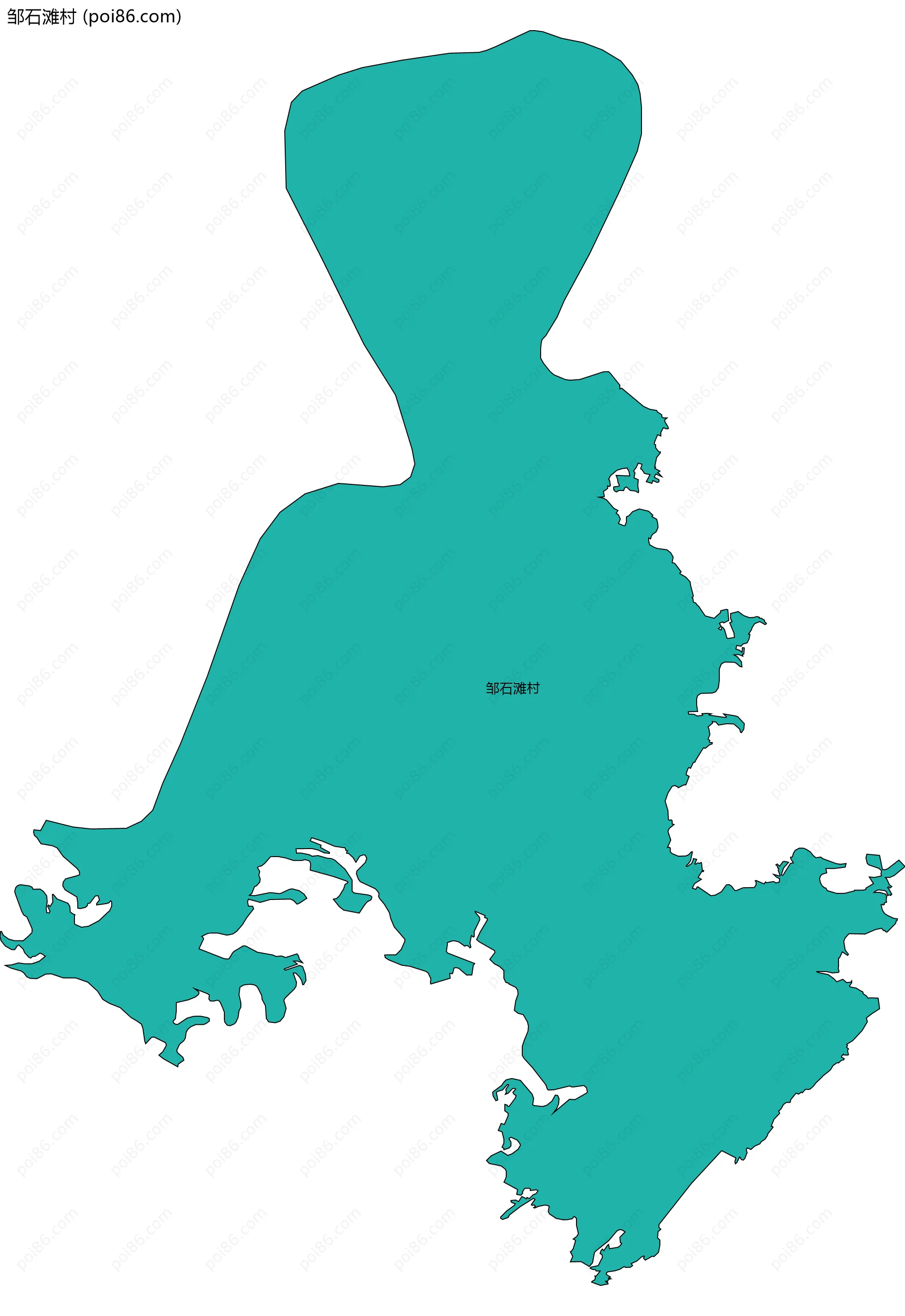 邹石滩村边界地图