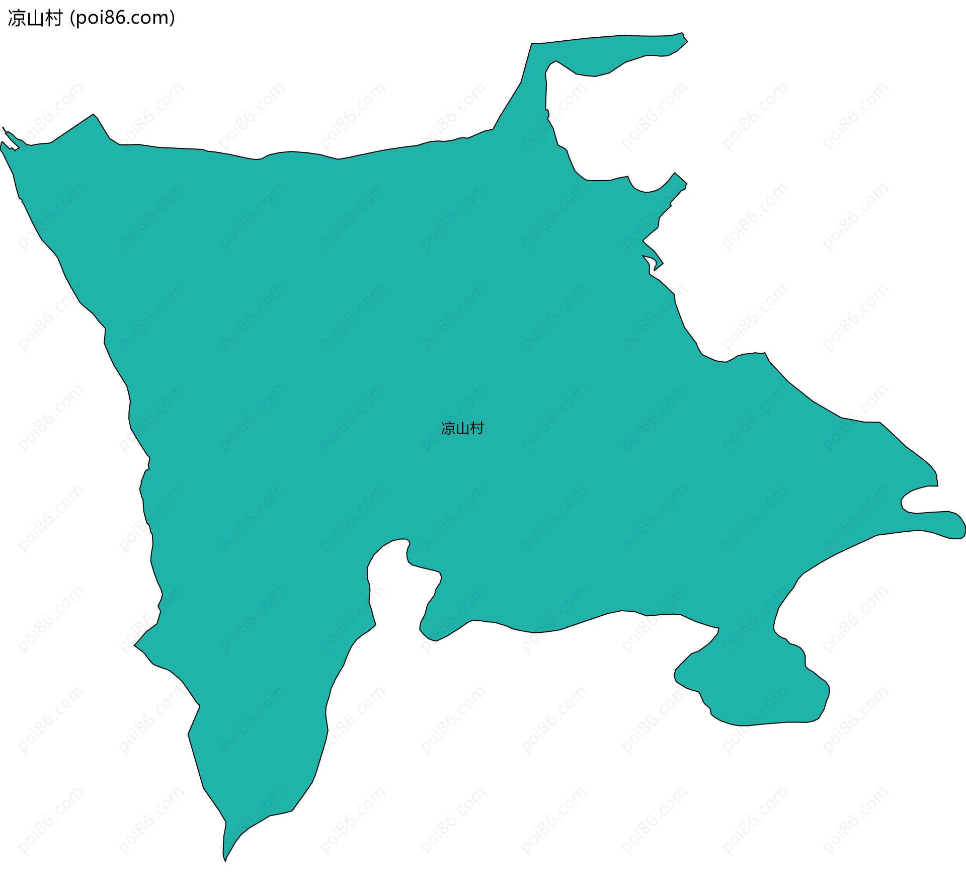 凉山村边界地图