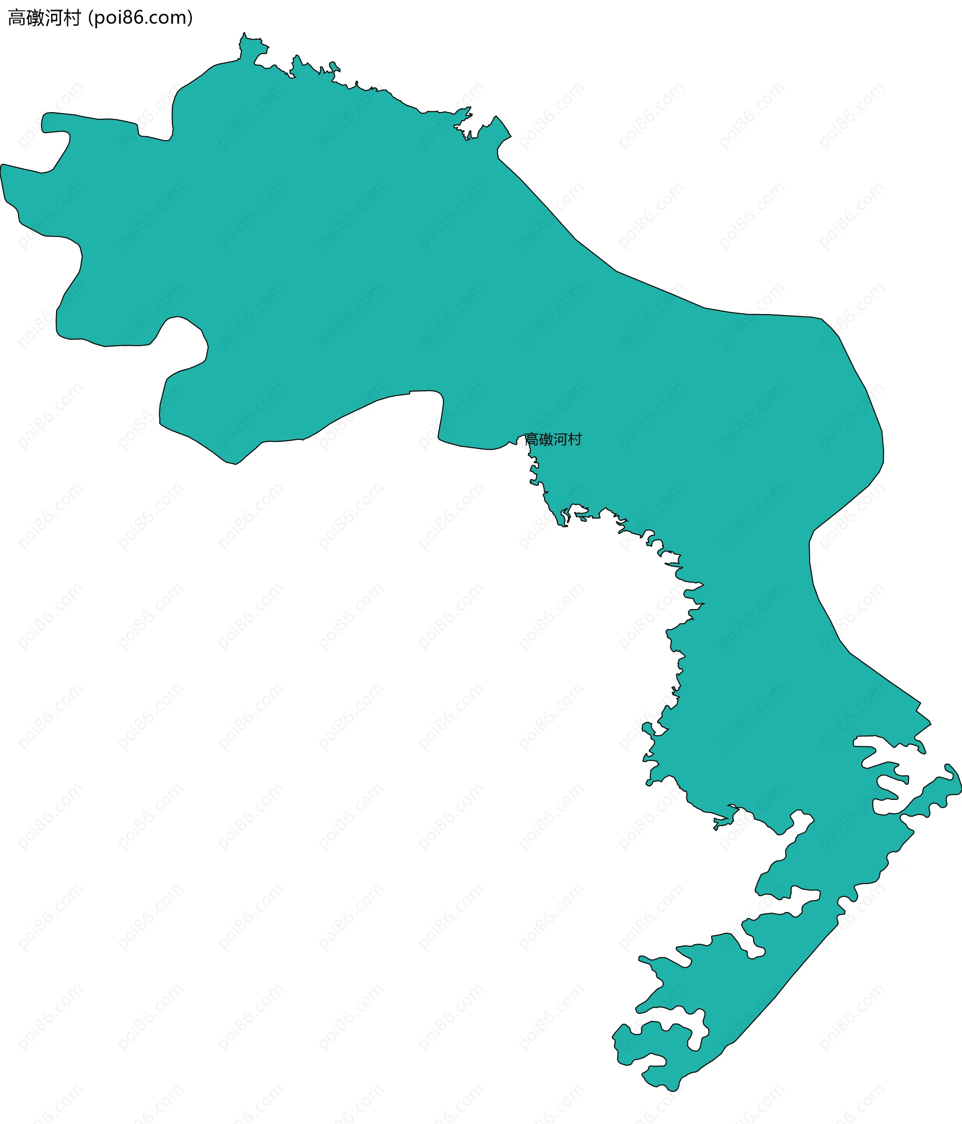 高礅河村边界地图