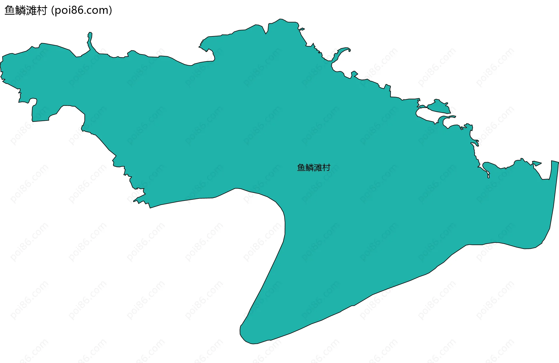 鱼鳞滩村边界地图
