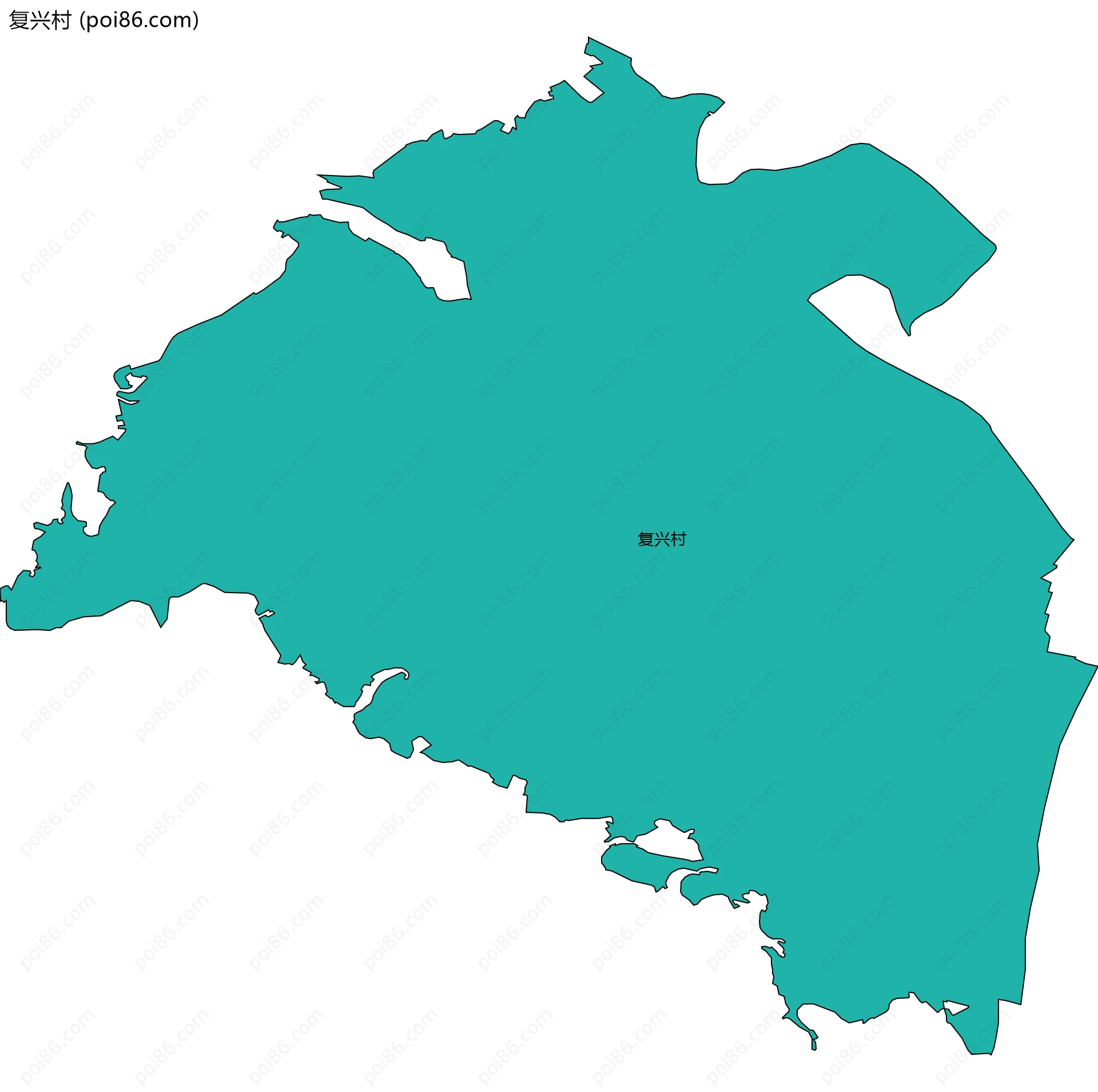 复兴村边界地图