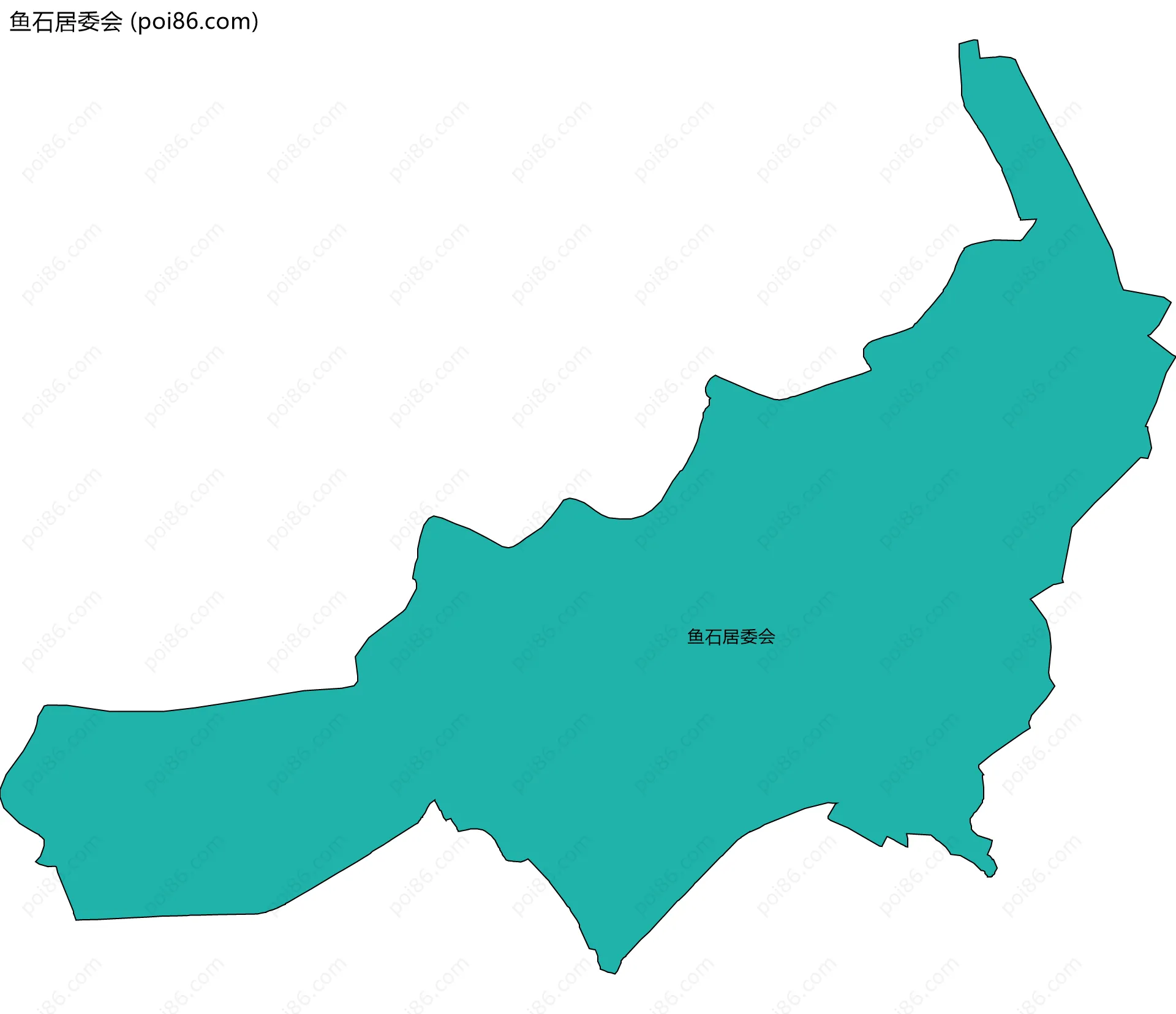 鱼石居委会边界地图