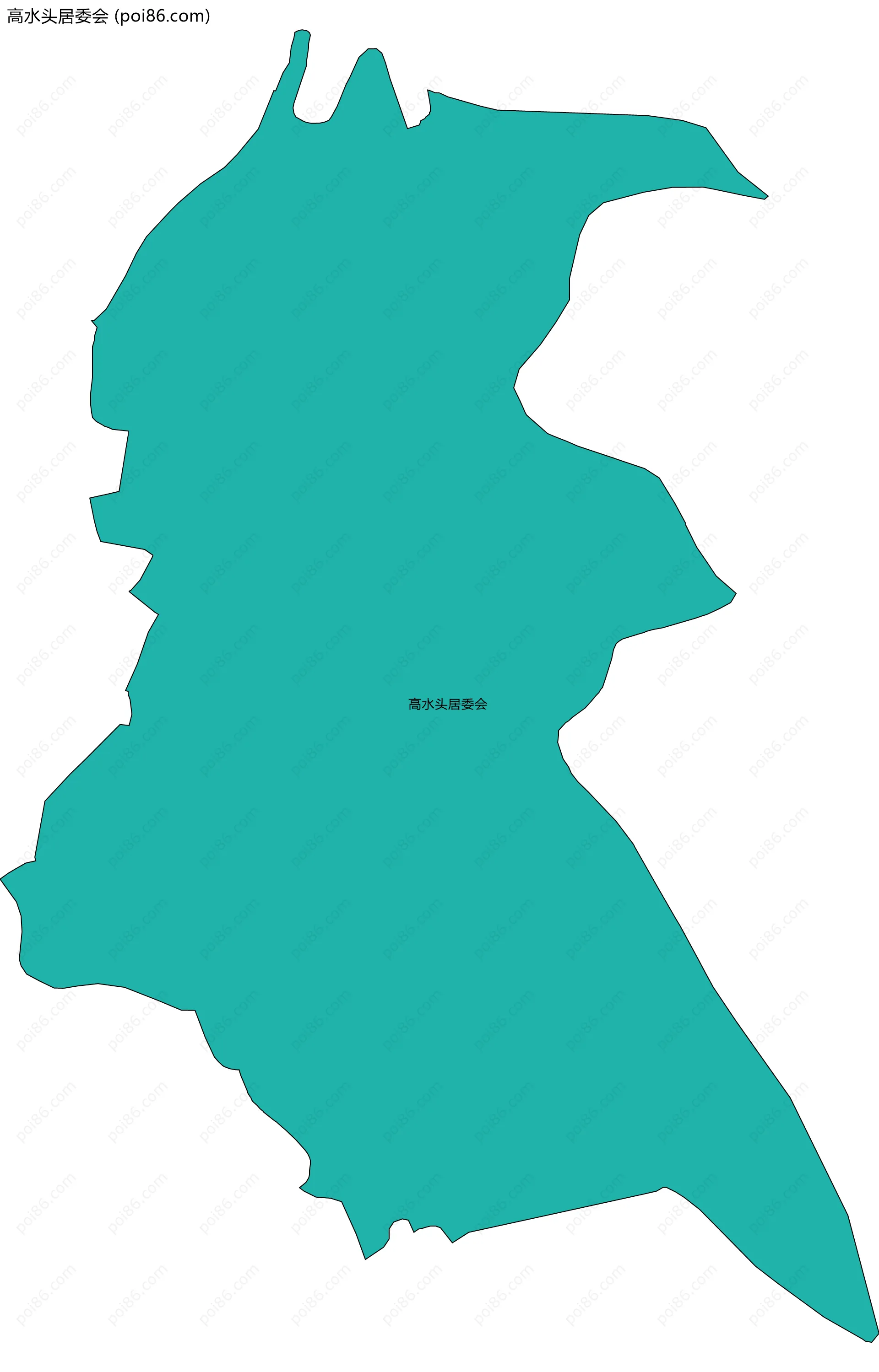 高水头居委会边界地图