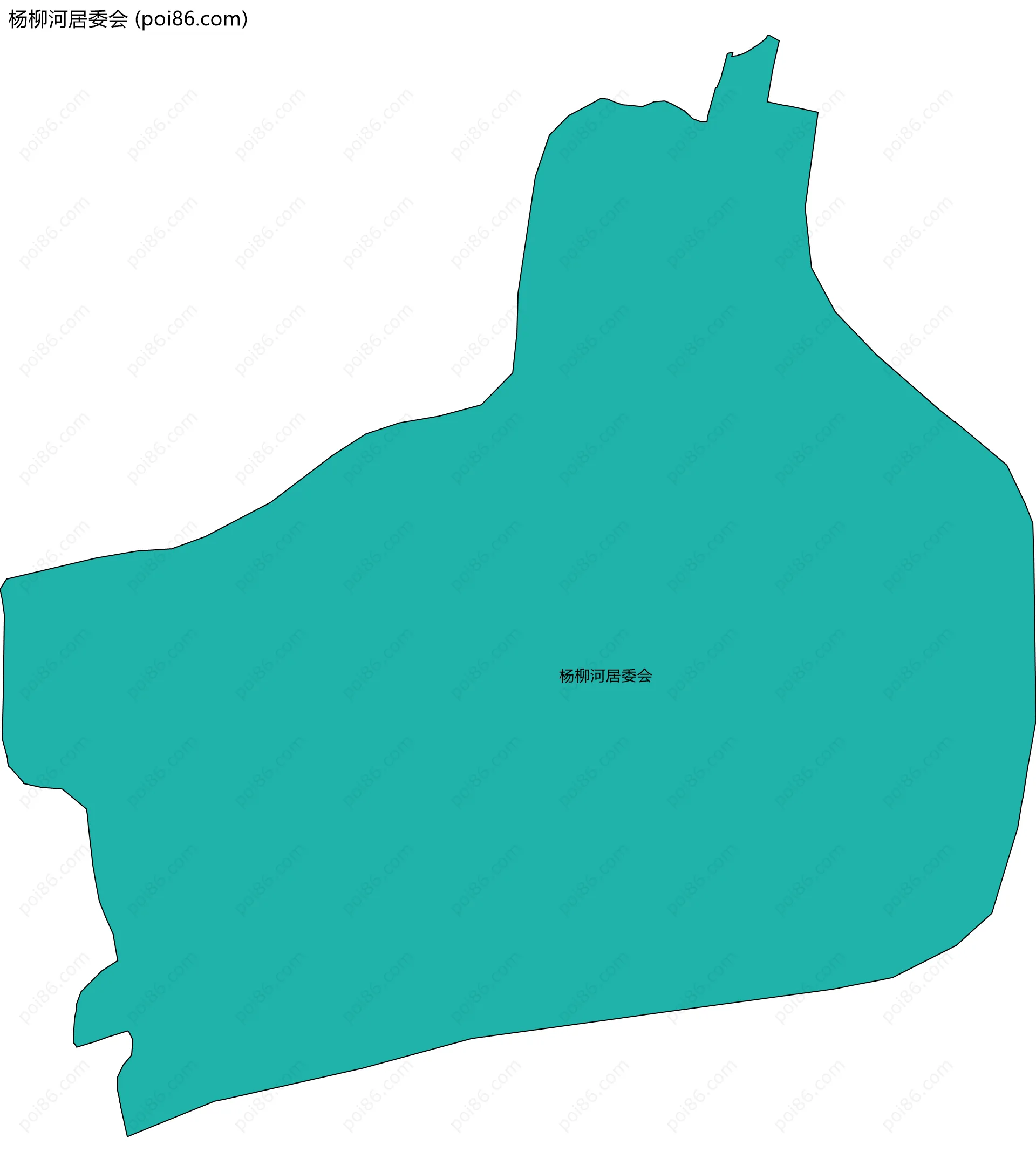 杨柳河居委会边界地图