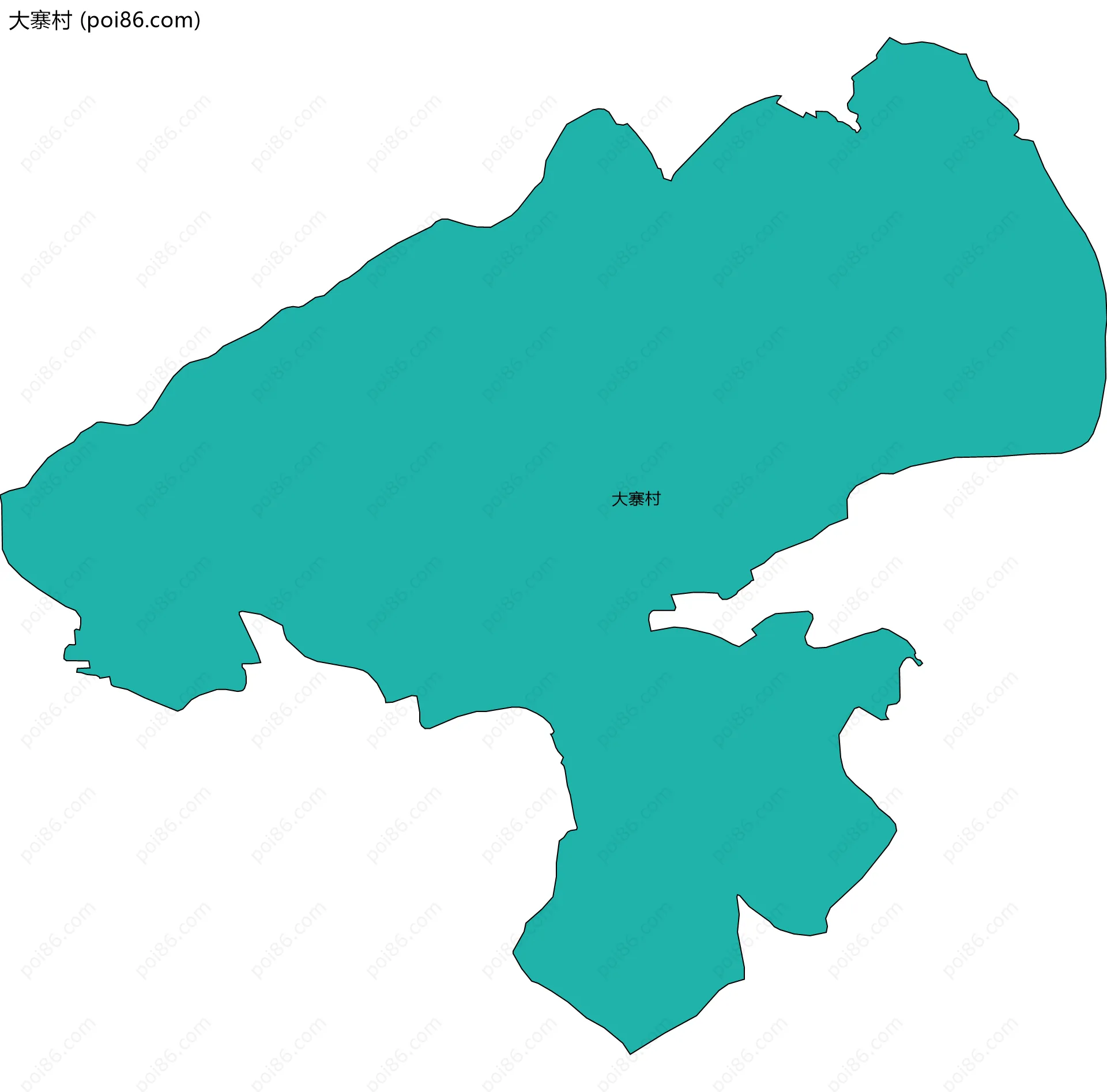 大寨村边界地图