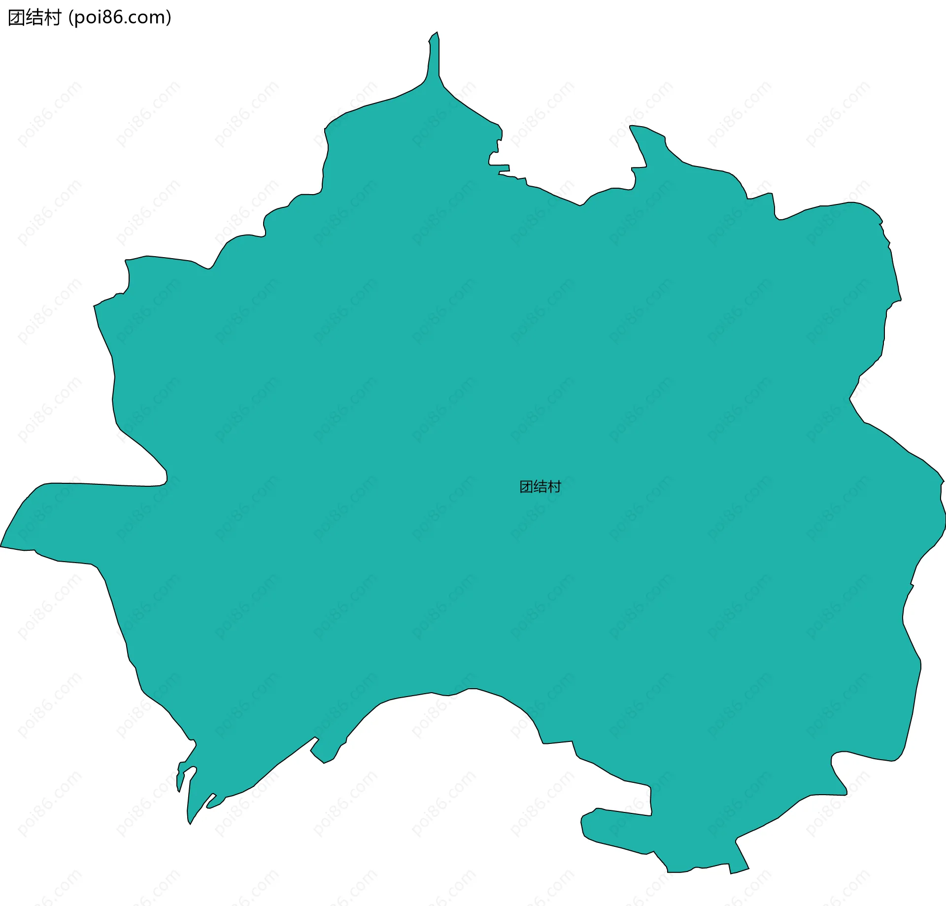 团结村边界地图
