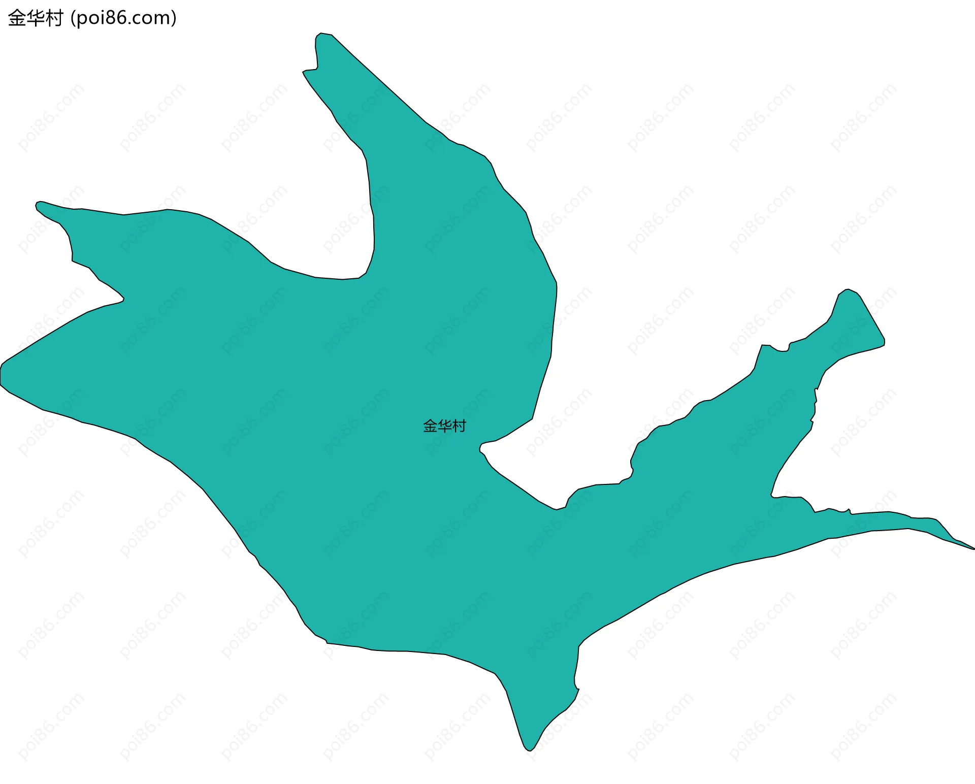 金华村边界地图