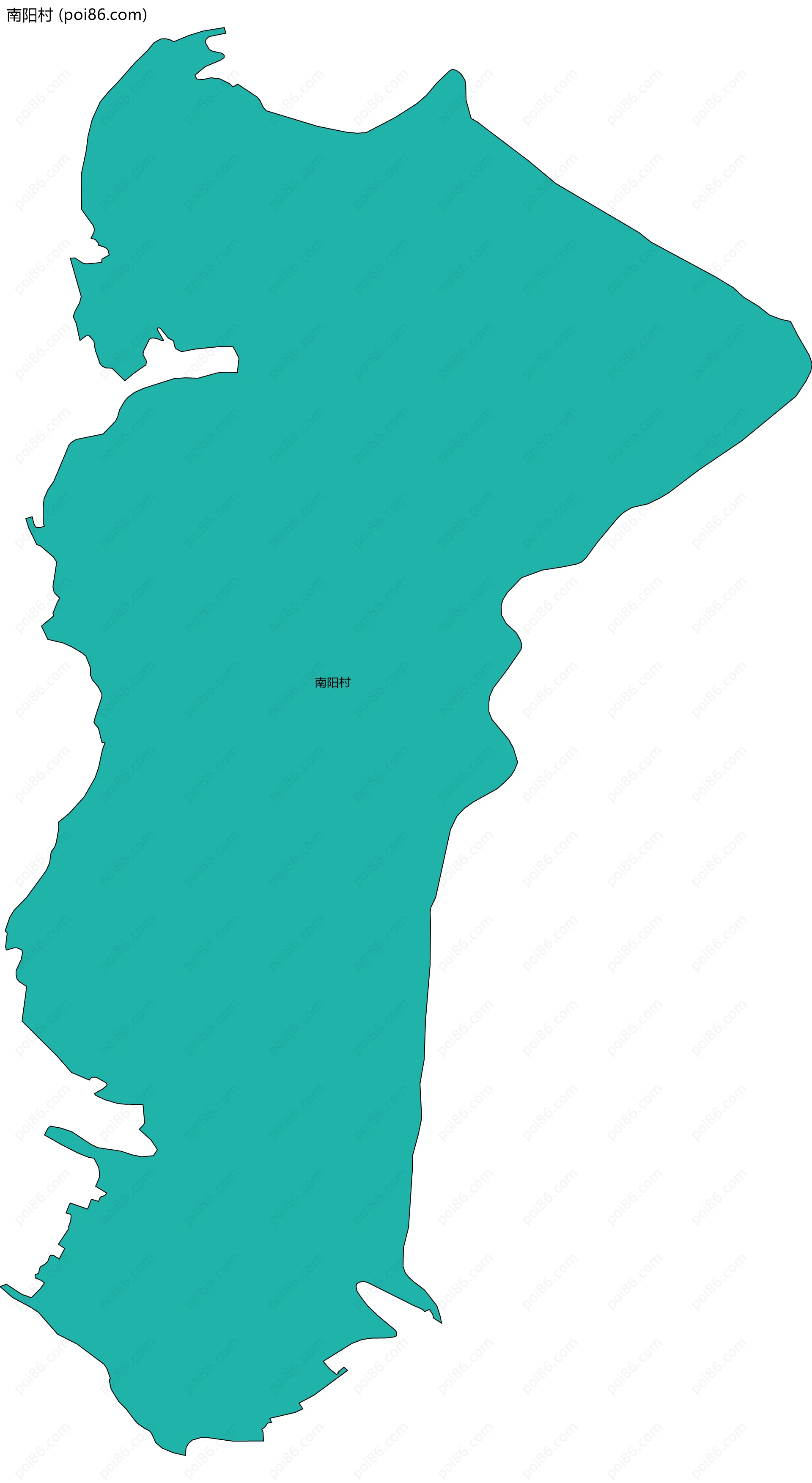 南阳村边界地图